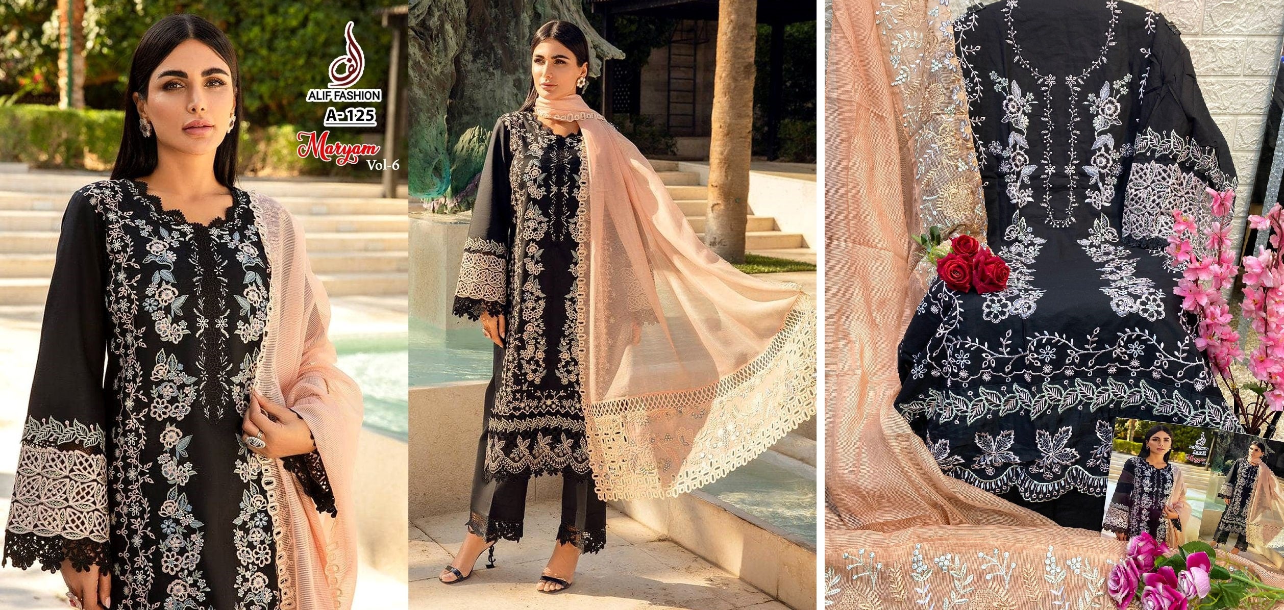 Alif Yay Pret Plain Blended Kurta-Shalwar AY-022 main image 1