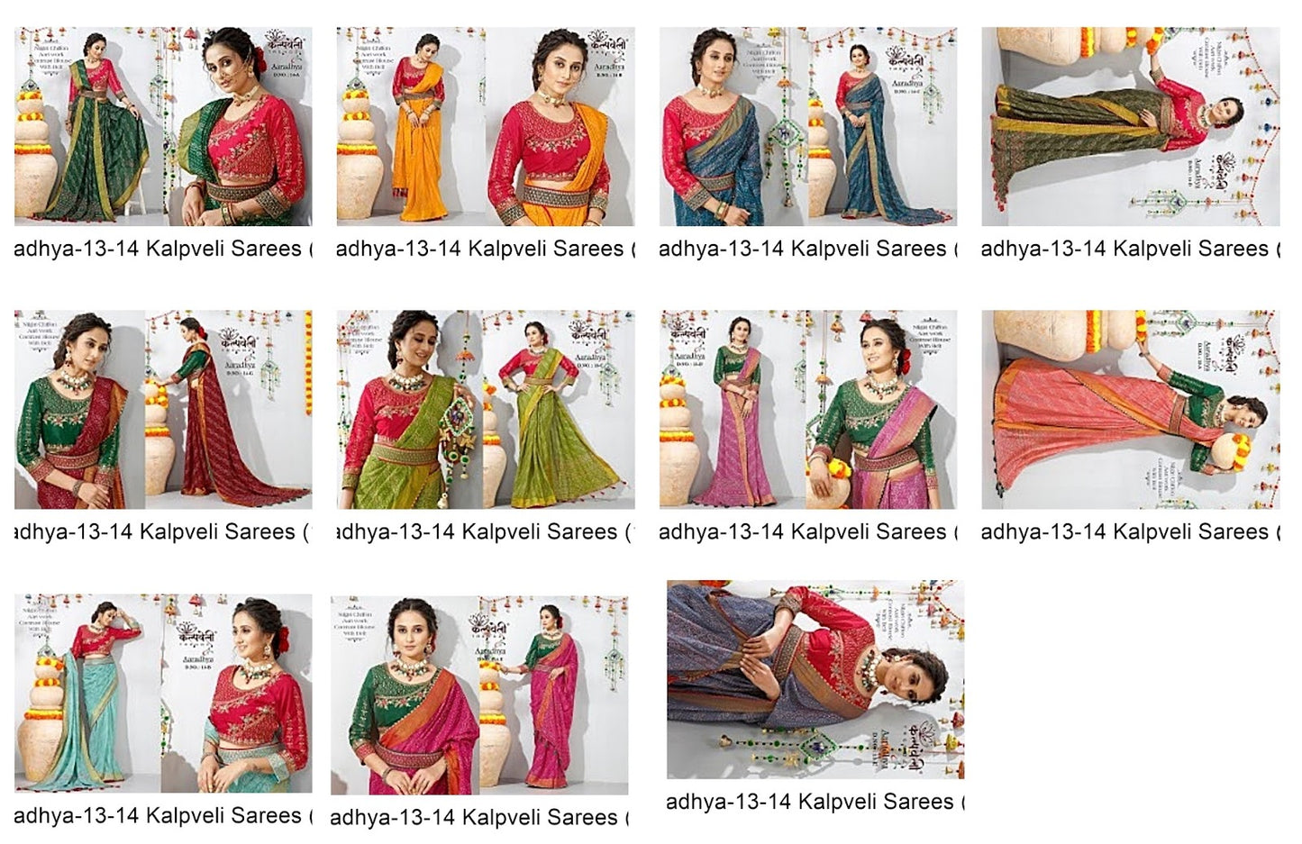 Aradhya-13-14 Kalpveli Nilgiri Chiffon Sarees