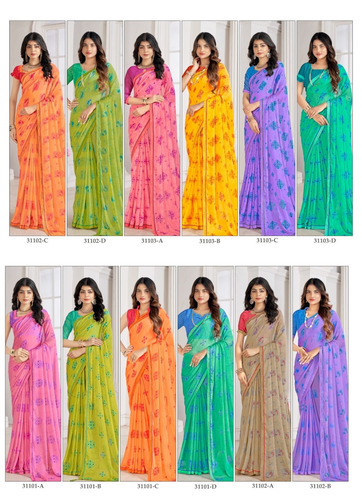 Vanilla Vol 5 Ruchi Chiffon Sarees Manufacturer Gujarat