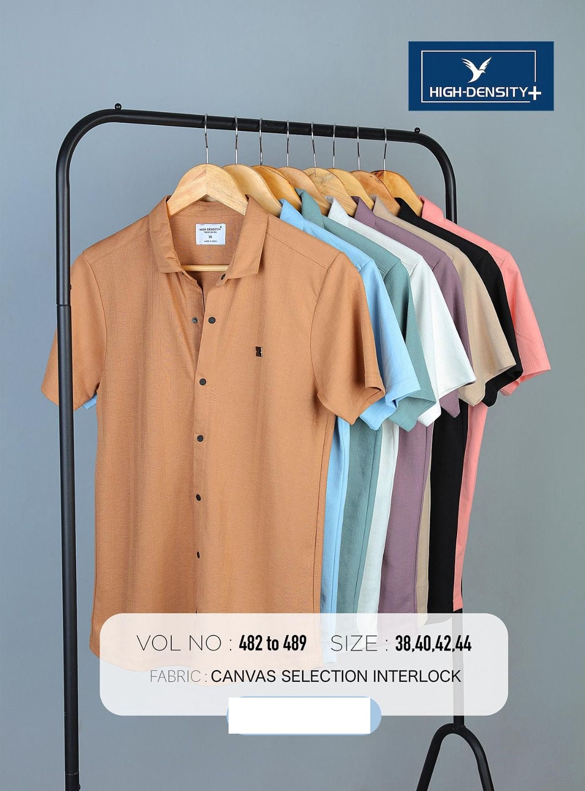 482-489 High Density Canvas Interlock Mens Tshirts Wholesale
