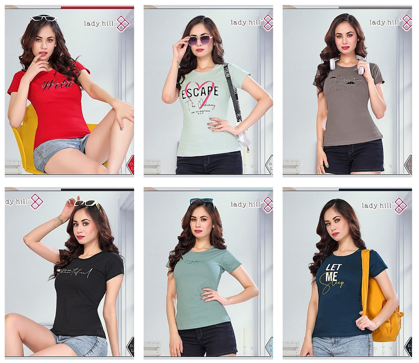 Lht 116-2001 Lady Hill Hosiery Women Tshirt Exporter Ahmedabad