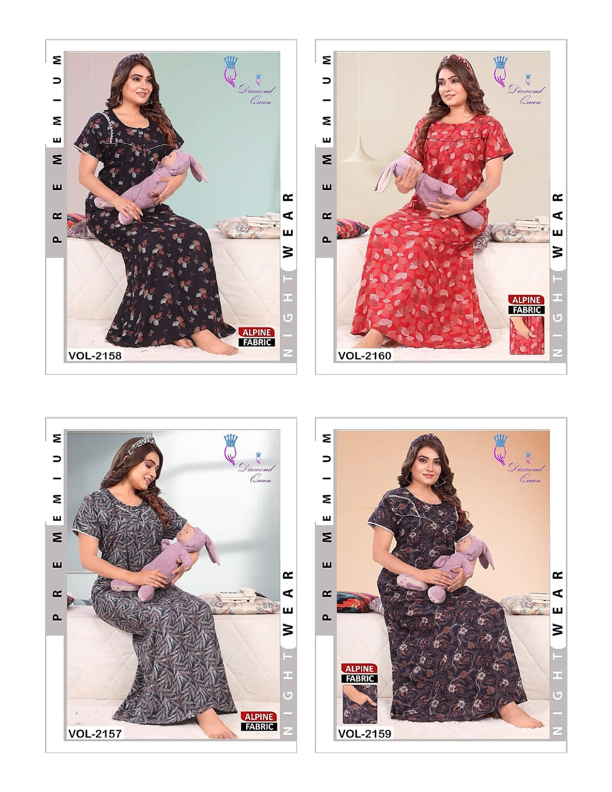 010525 Alpine Diamond Queen Feeding Night Gown Manufacturer India