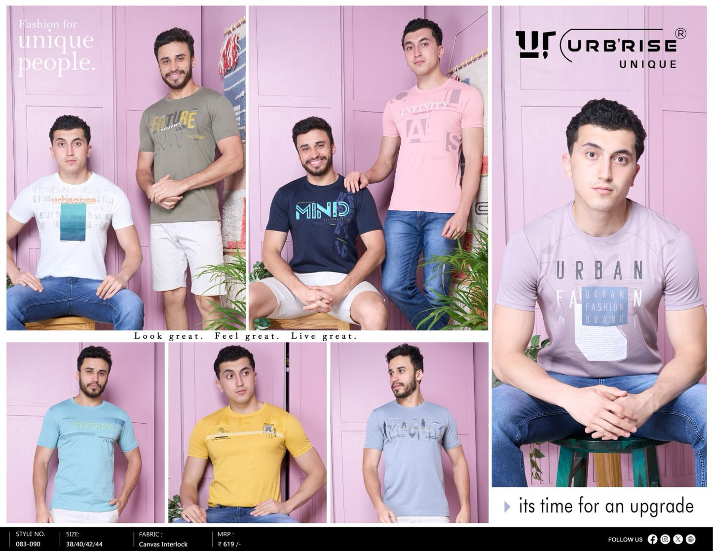 083-090 Urbanrise Interlock Mens Tshirts Supplier