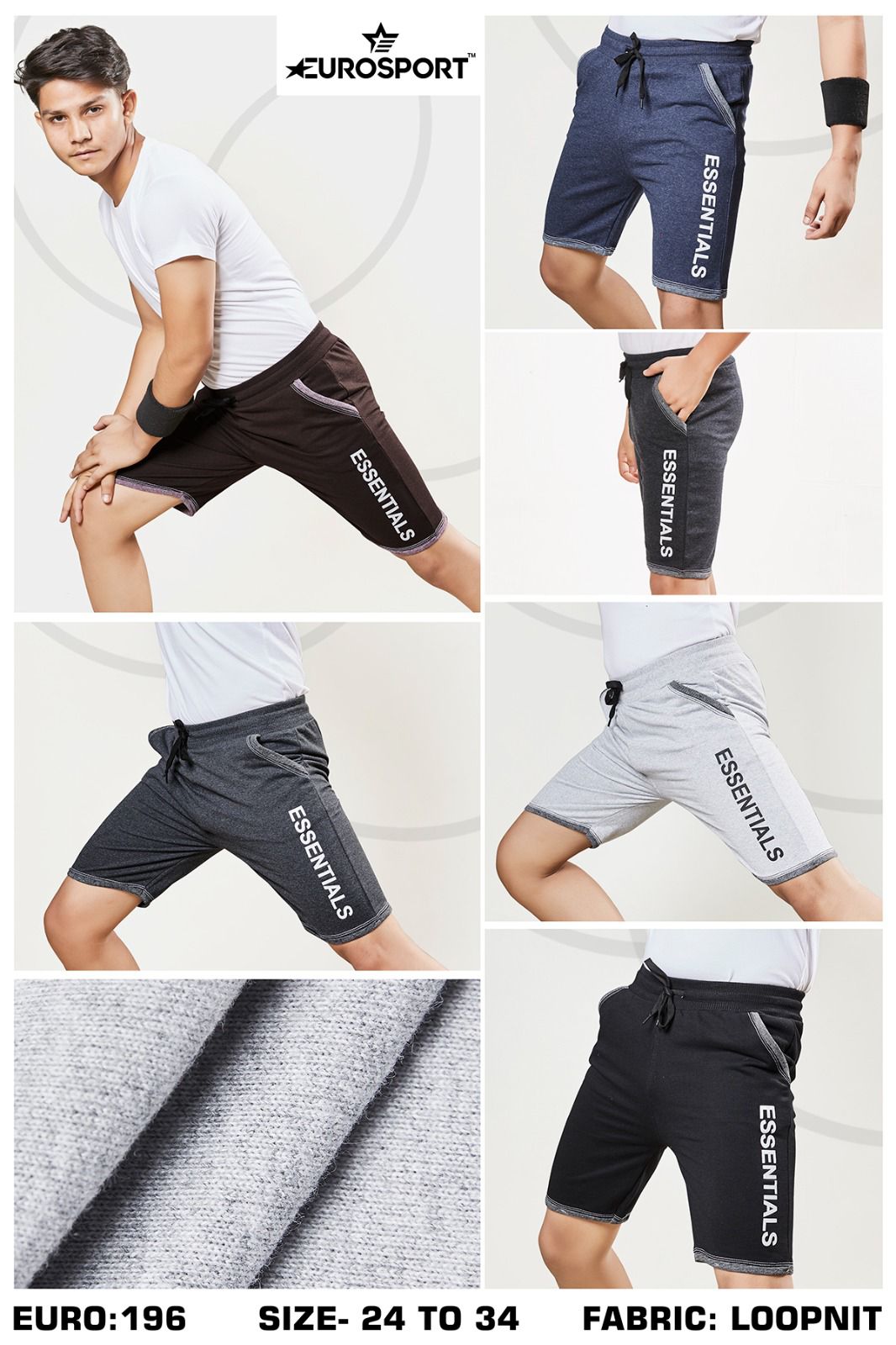 196 Eurosport Knit Boys Shorts Exporter Ahmedabad