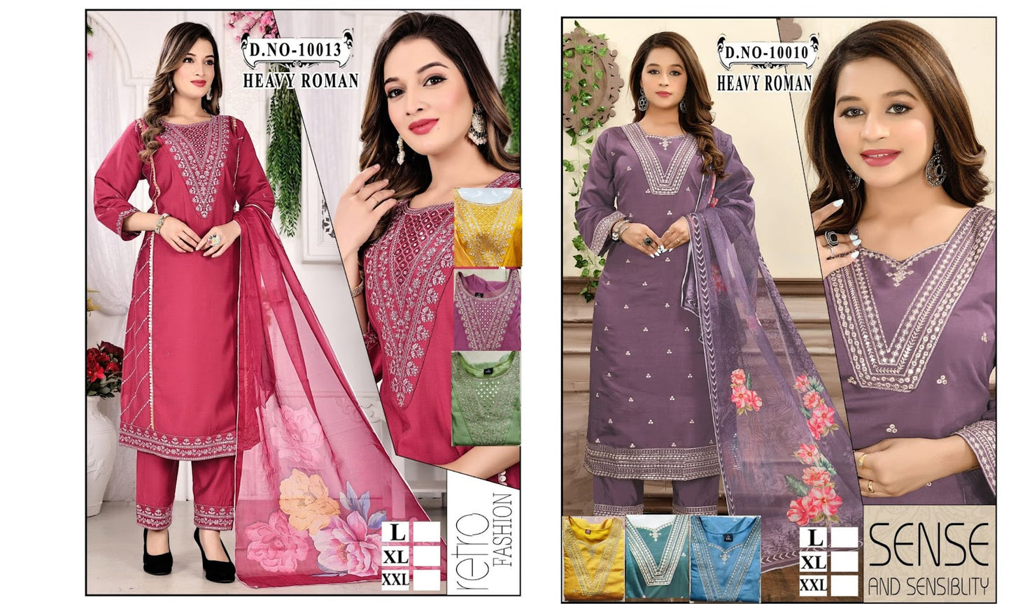 10010-10013 Mmc Roman Readymade Pant Style Suits