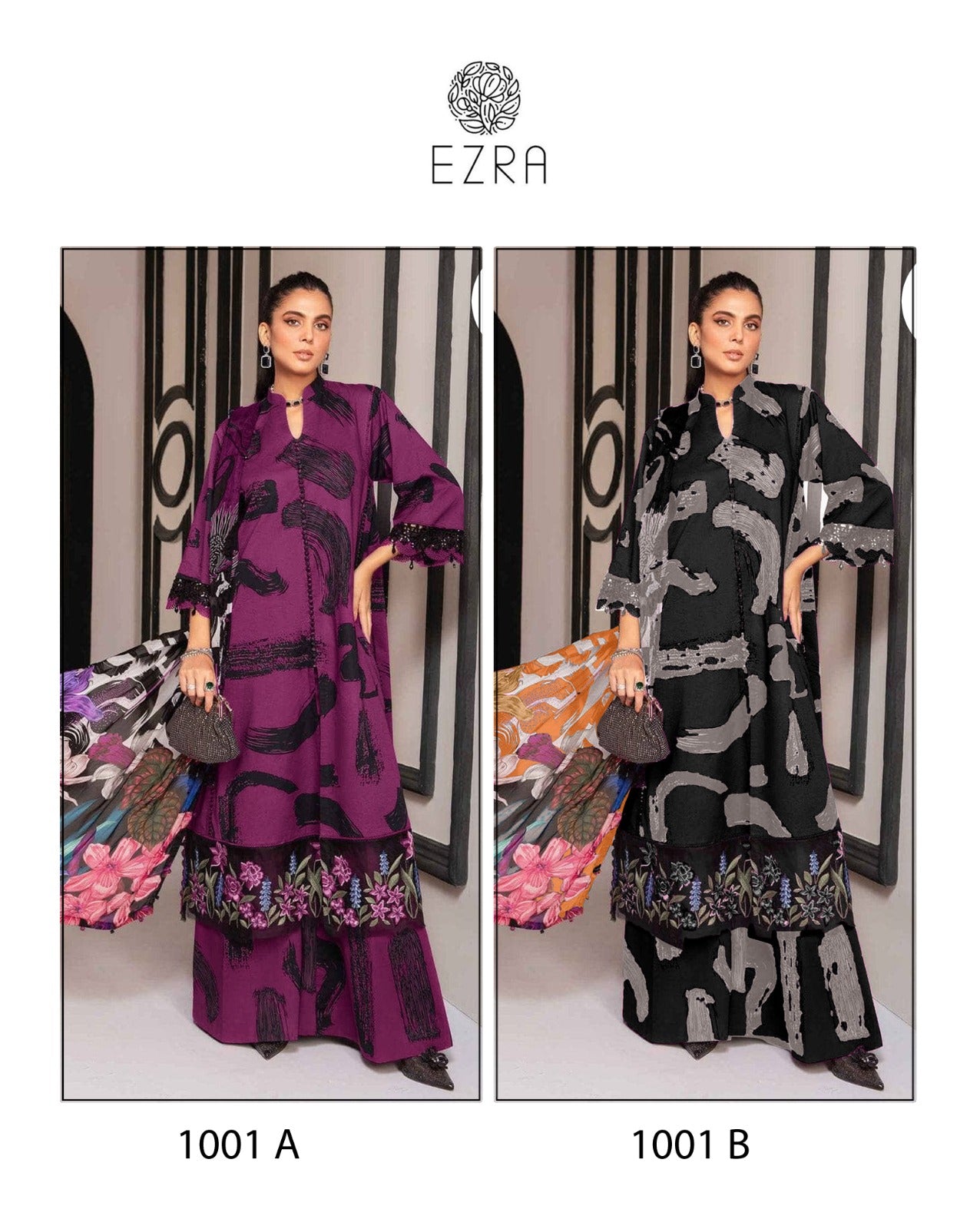 1001 Ab Ezra Cotton Pakistani Patch Work Suits Supplier India