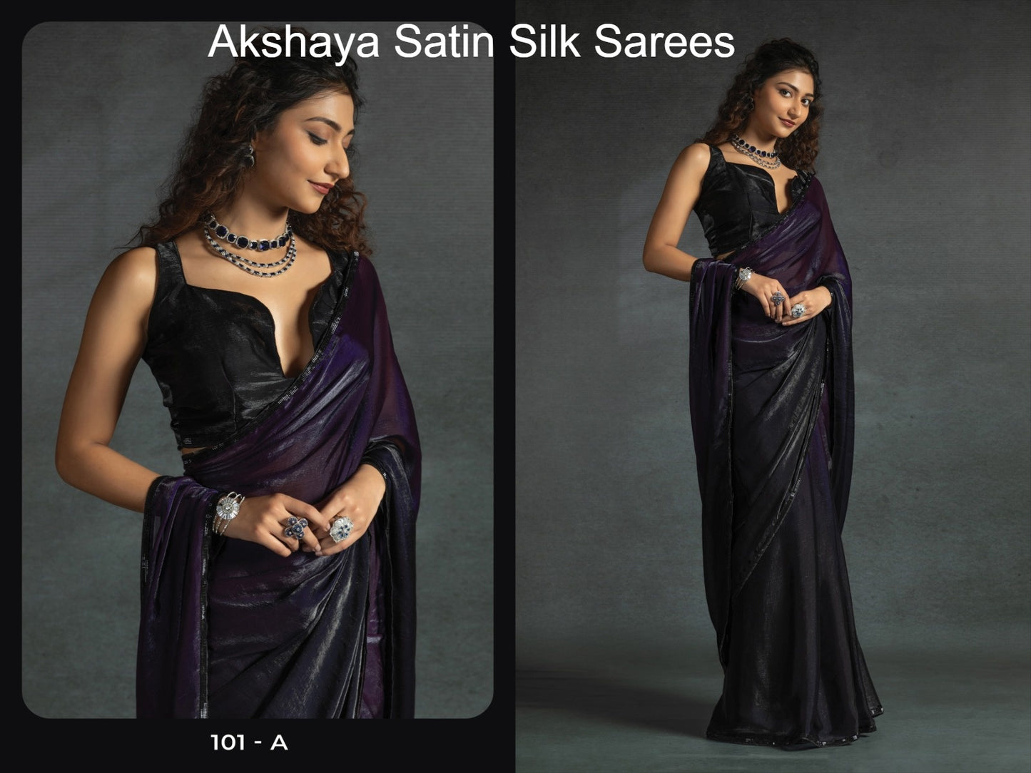 101Abcde Akshaya Satin Silk Sarees Exporter Ahmedabad