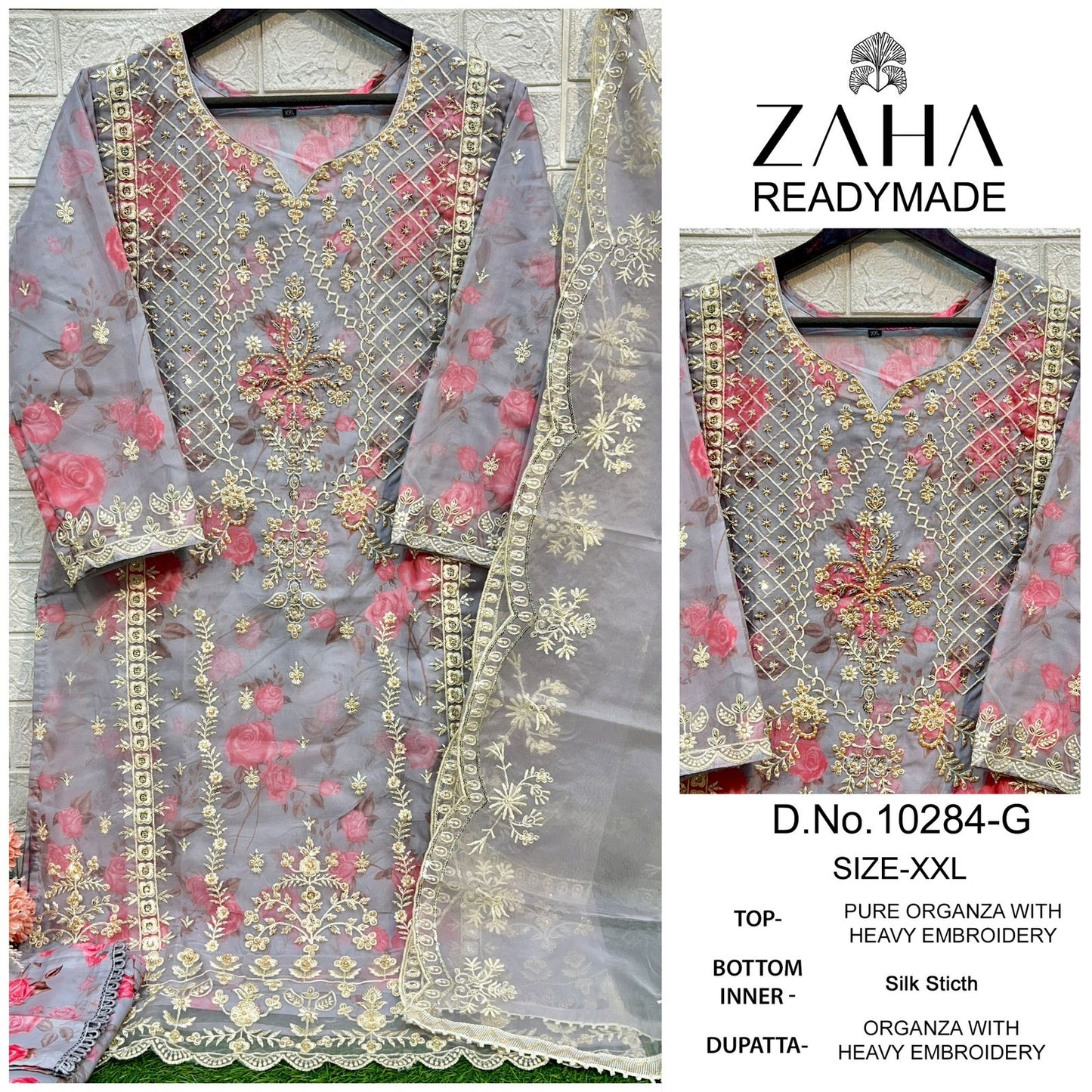10284 Efgh Zaha Organza Pakistani Readymade Suits