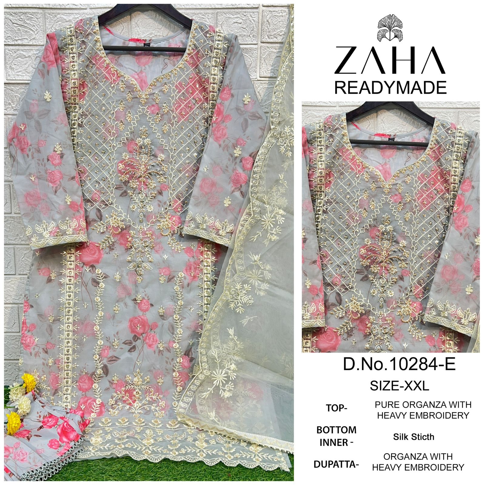 10284 Efgh Zaha Organza Pakistani Readymade Suits