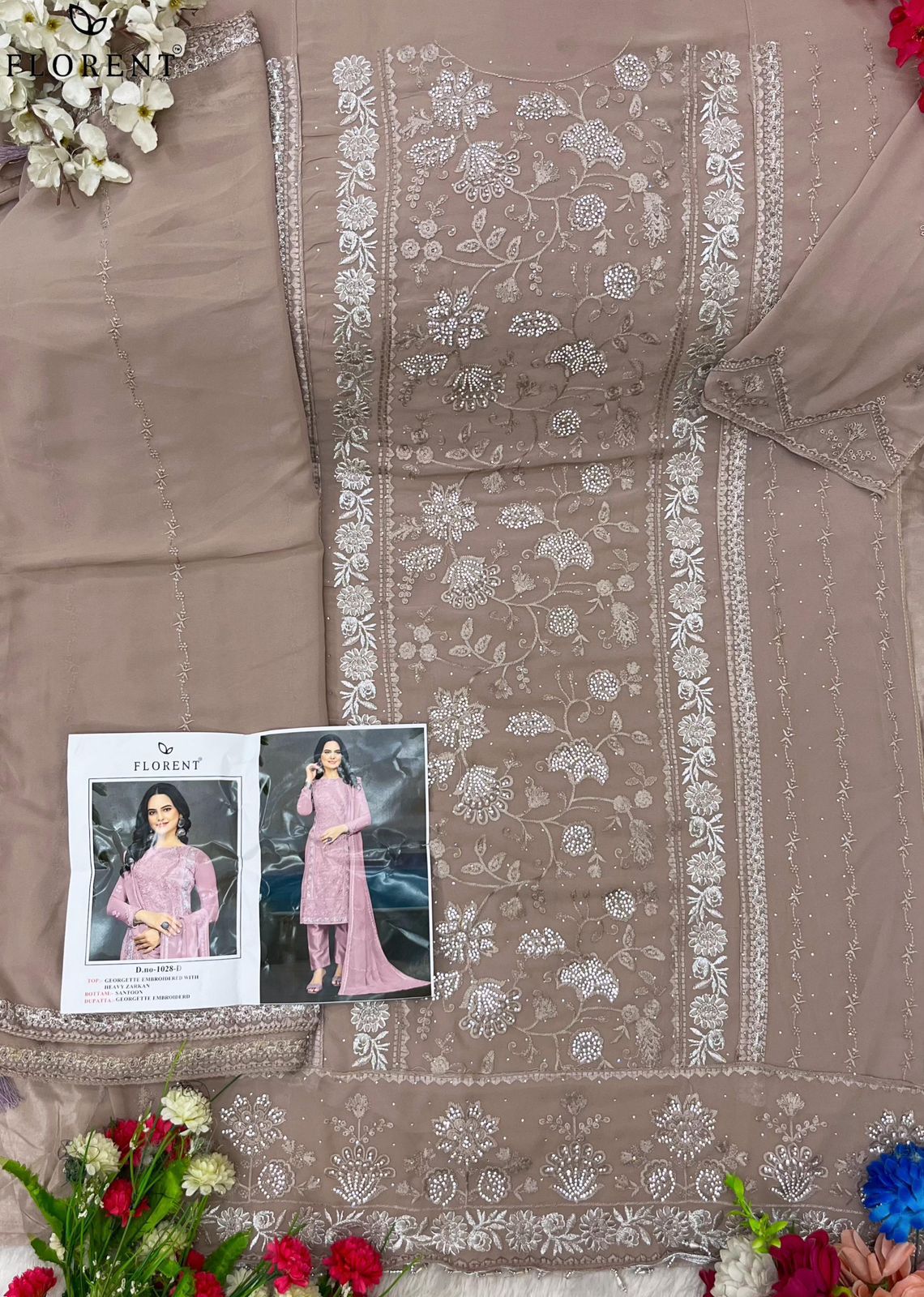 1028 Abcd Florent Georgette Pakistani Salwar Suits Exporter Ahmedabad