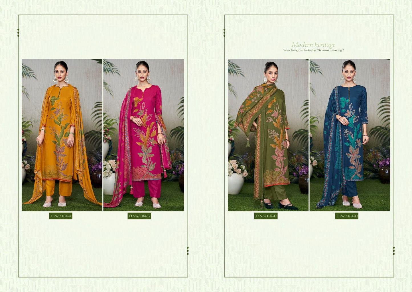 104Abcd Mannat Kesar Pure Viscose Pashmina Suits Wholesaler Gujarat