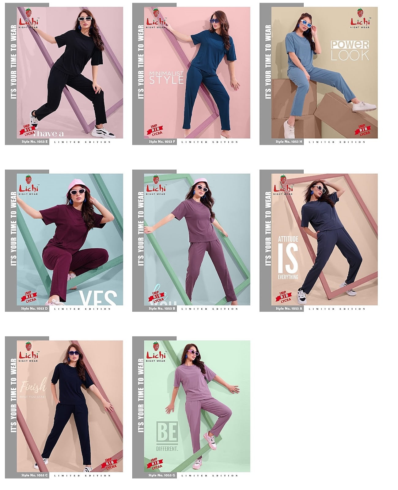 1053 Lichi Imported Pyjama Night Suits Supplier Gujarat