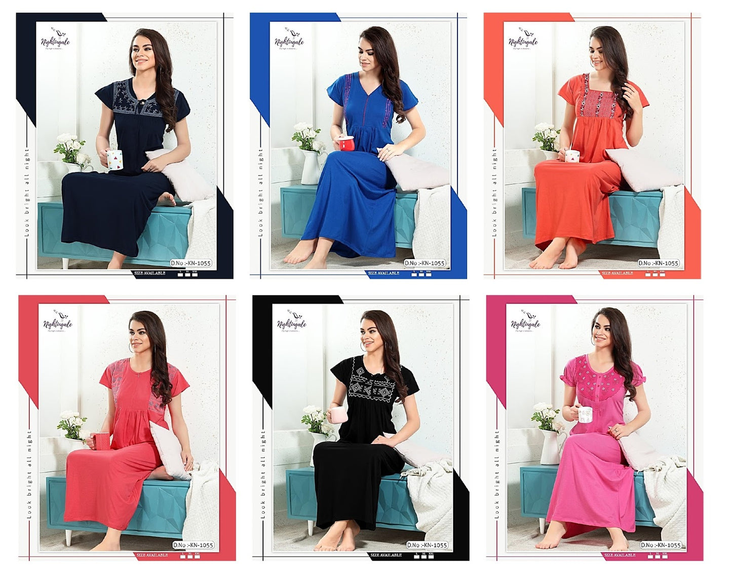 1055 Nightingale Hosiery Sinker Night Gowns