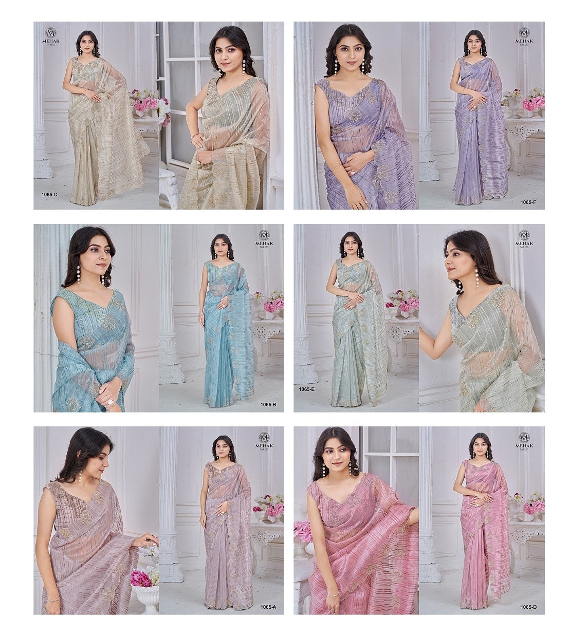 1065 Mehek Jacquard Sarees Exporter India