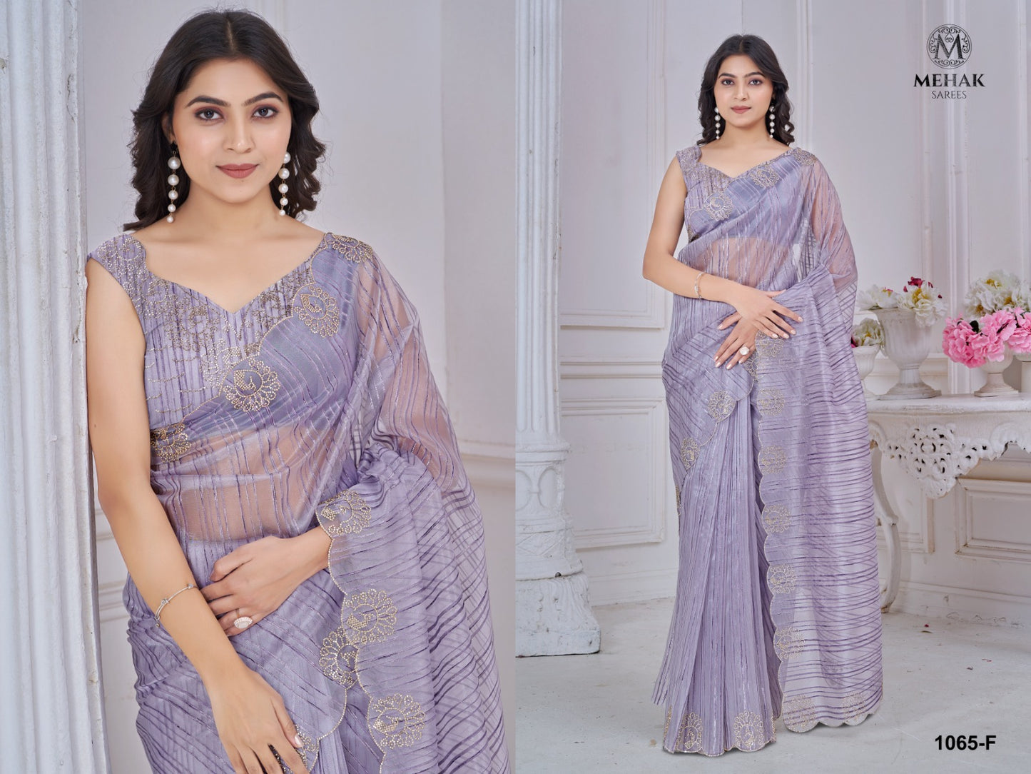 1065 Mehek Jacquard Sarees Exporter India