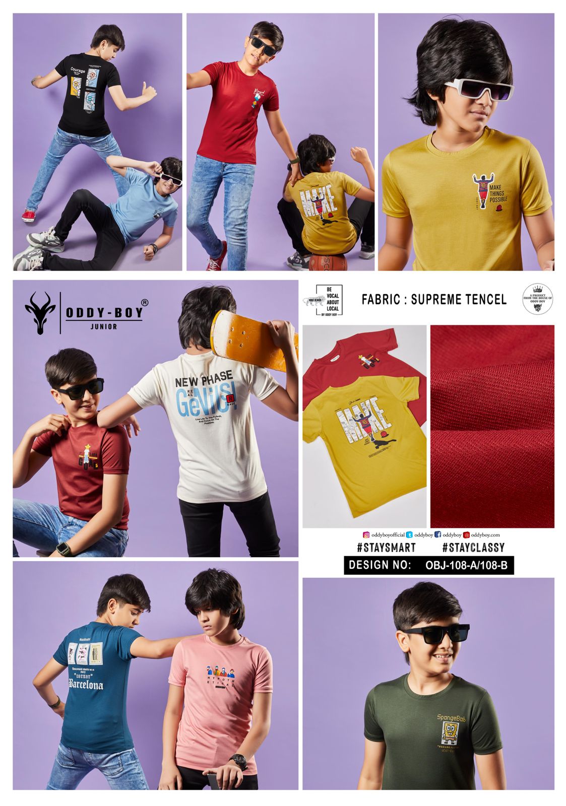 108-A/108-B Oddy Boy Tencil Boys Tshirt