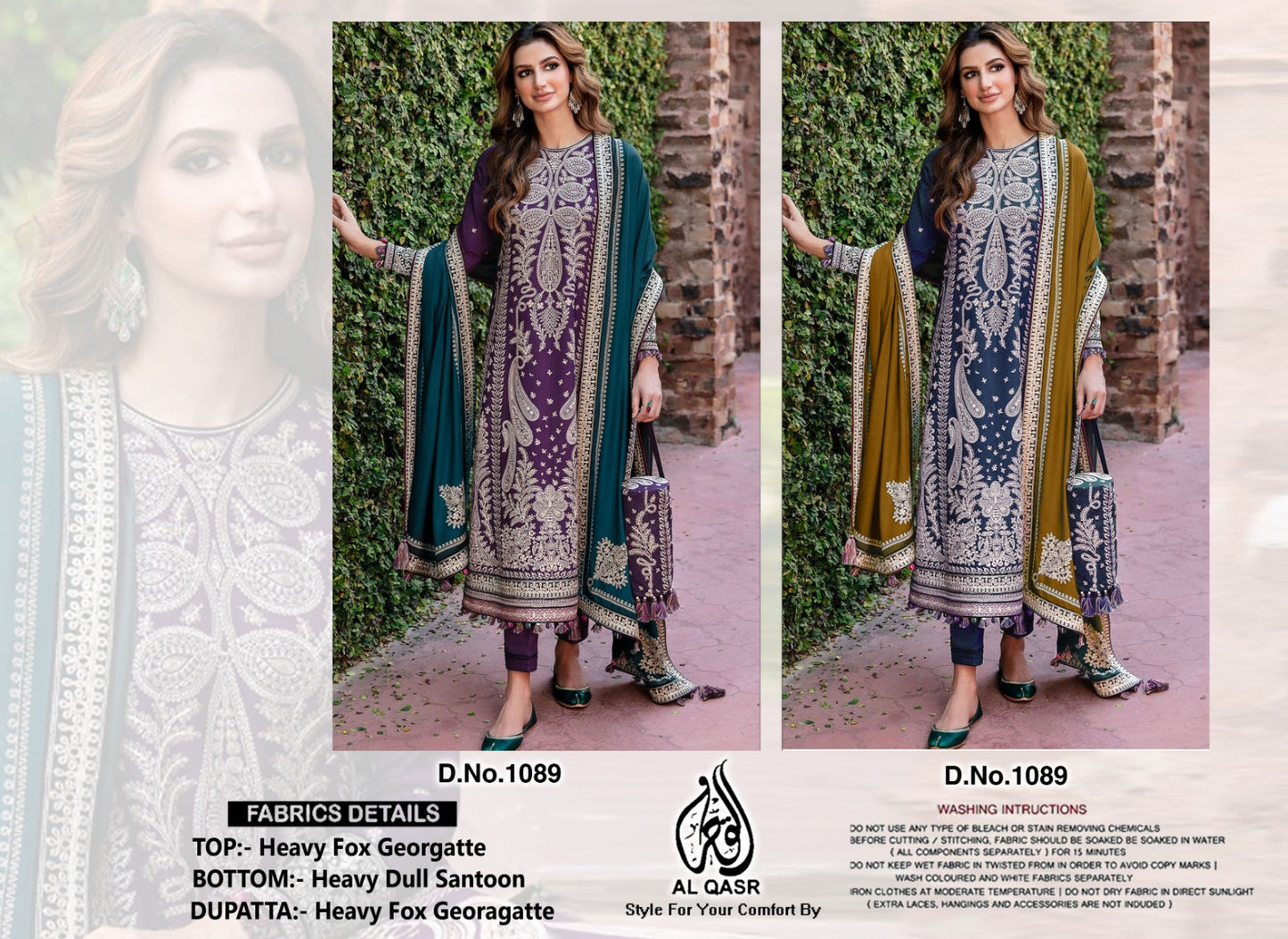 1089 Al Qasr Georgette Pakistani Salwar Suits
