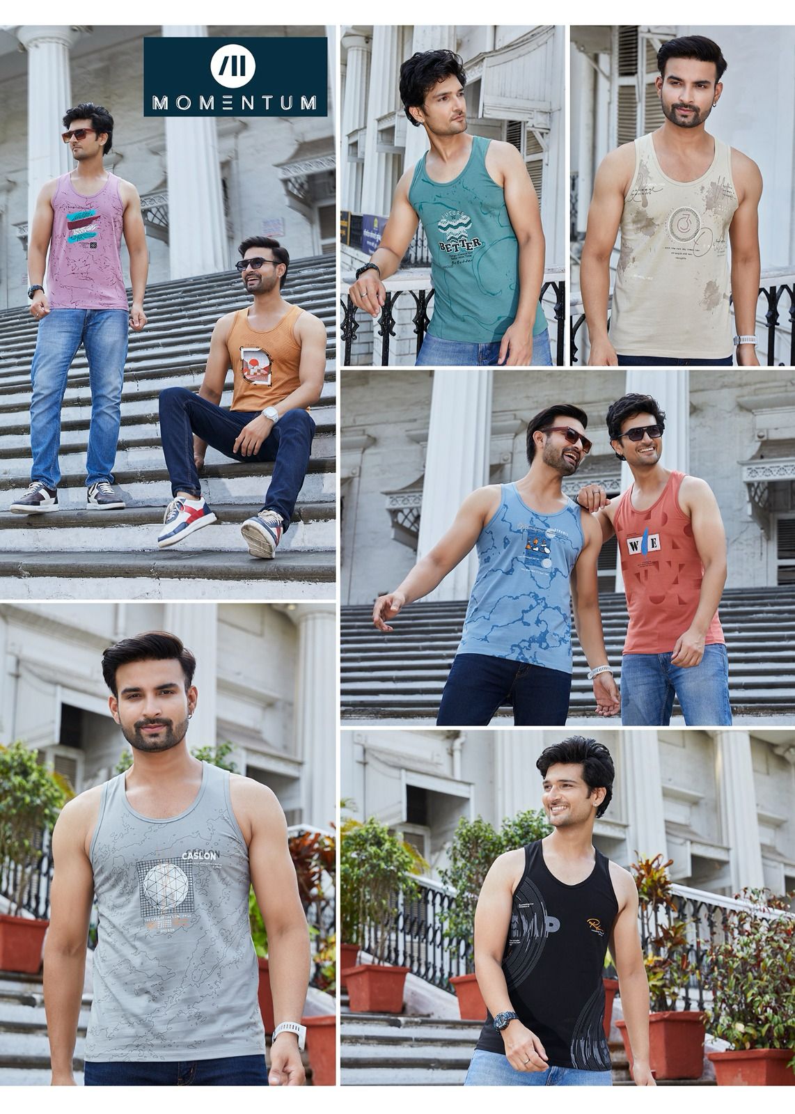 109 New Momentum Knit Mens Sando Exporter Gujarat