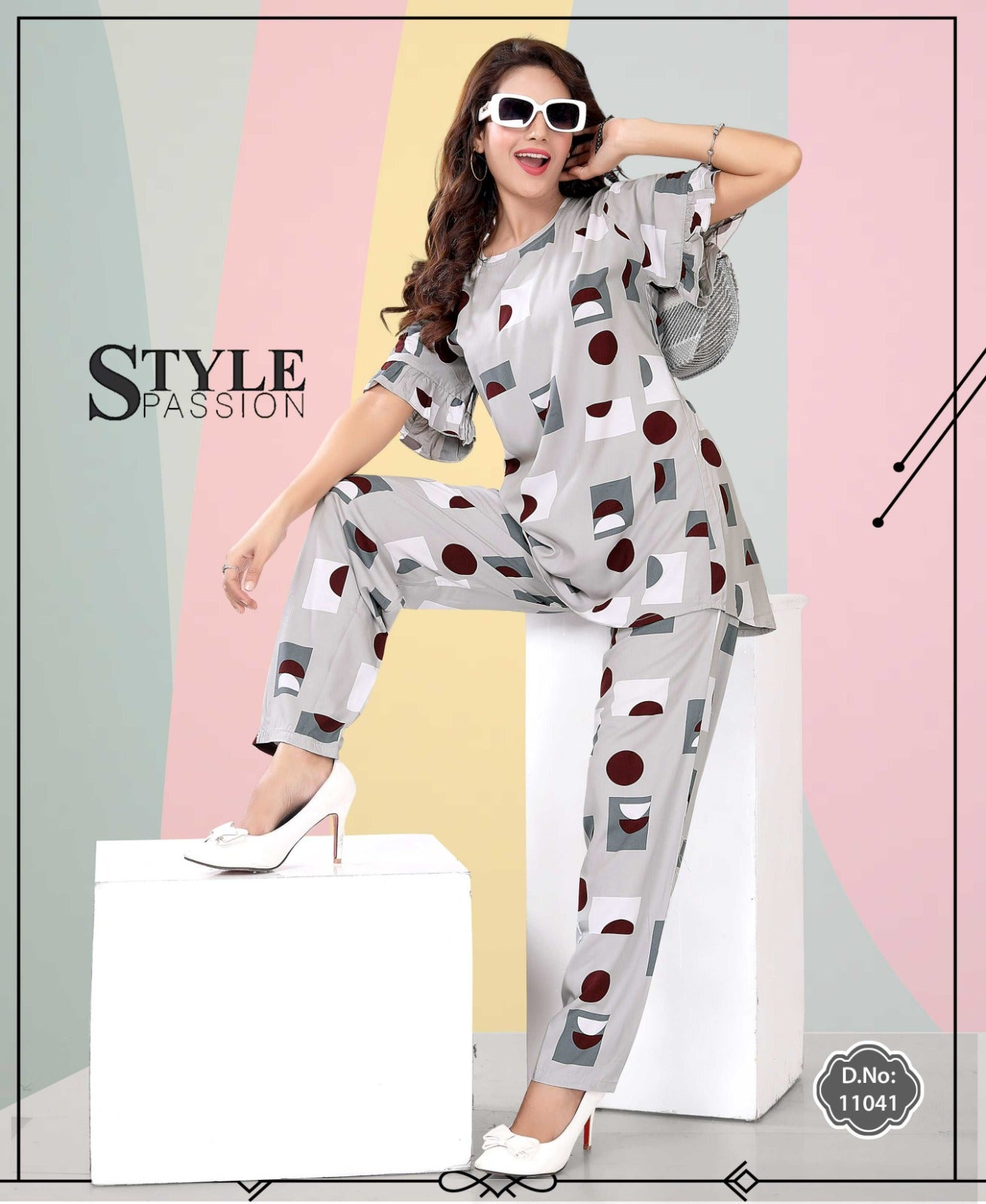 1130 Ks Rayon Co Ord Set Wholesale Price