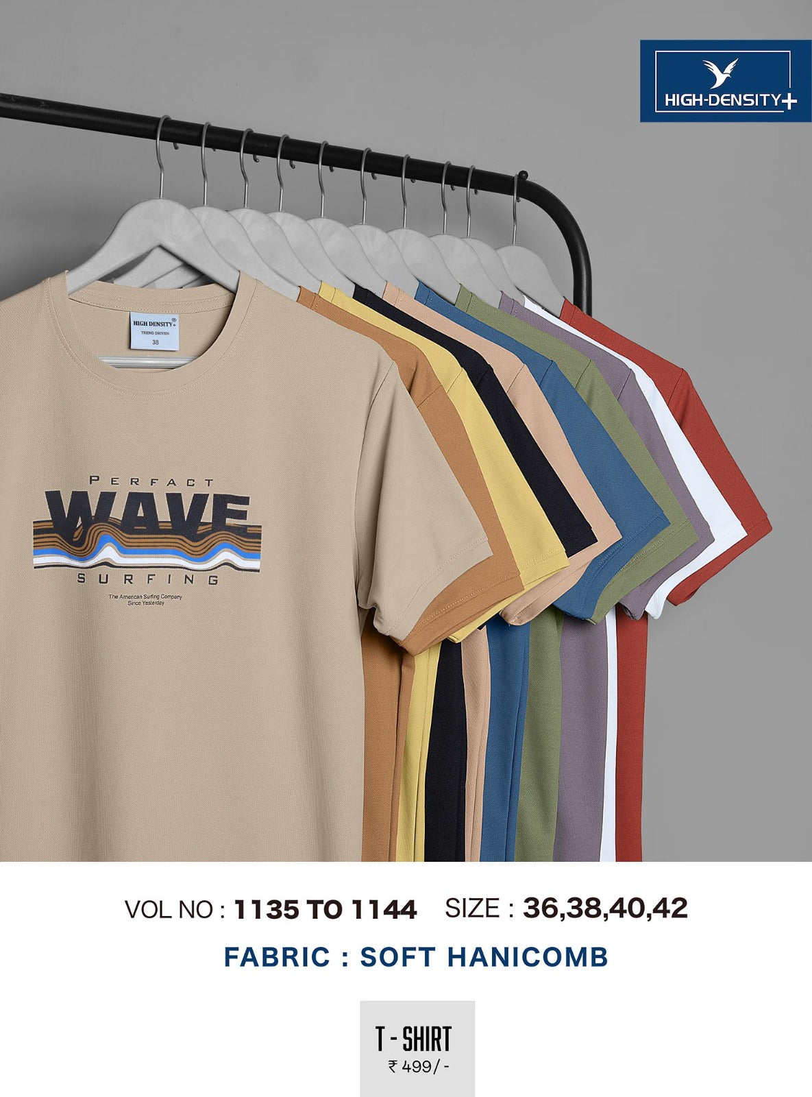 1135-1144 High Density Honey Comb Mens Tshirts Manufacturer