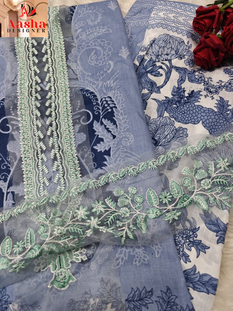 1143Ab Aasha Designer Cotton Pakistani Salwar Suits Manufacturer