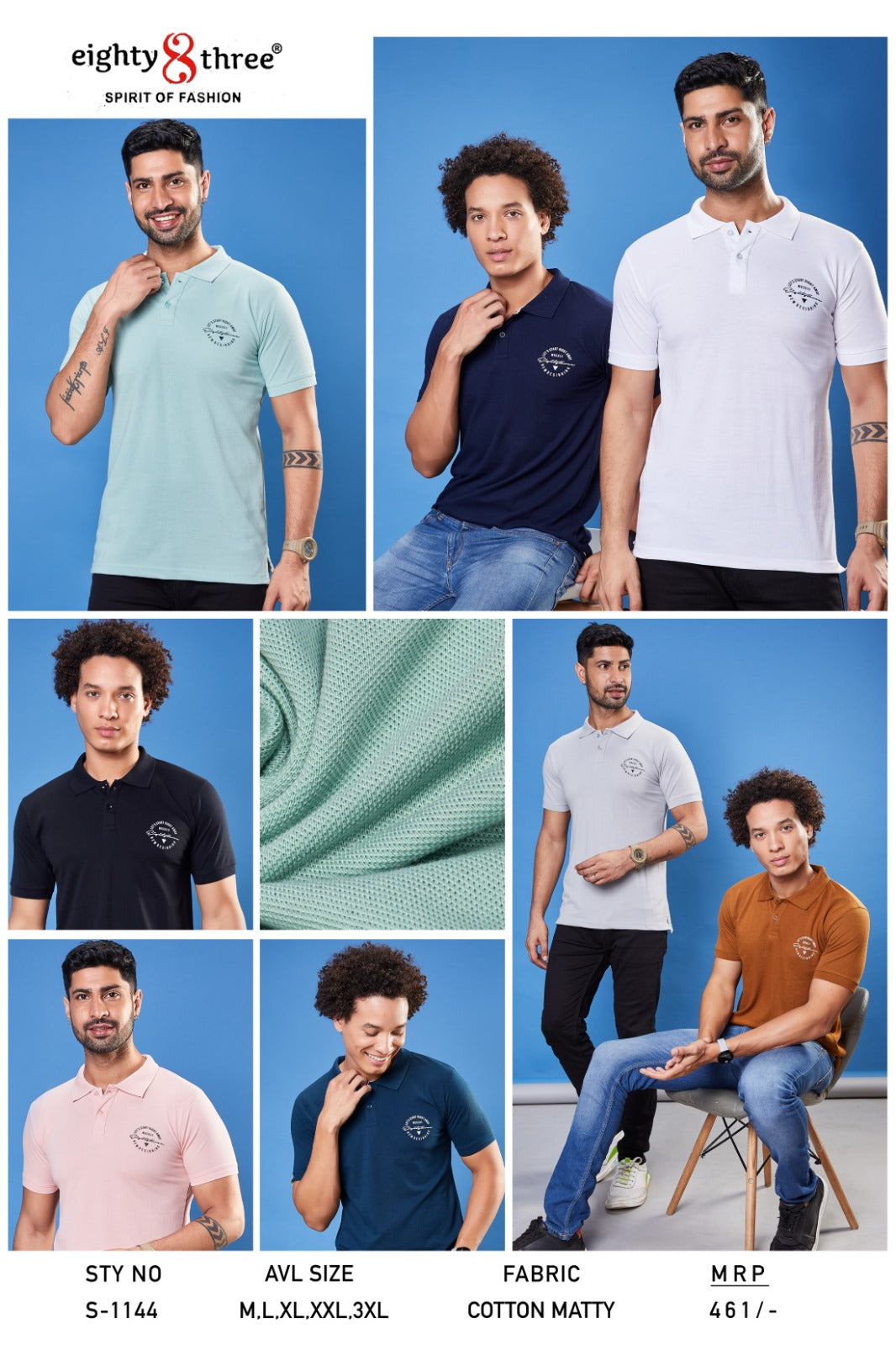 1144 Eighty Three Matty Mens Tshirts