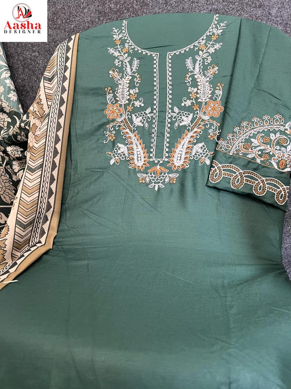 1156Abc Aasha Designer Heavy Reyon Pakistani Salwar Suits Wholesaler Gujarat