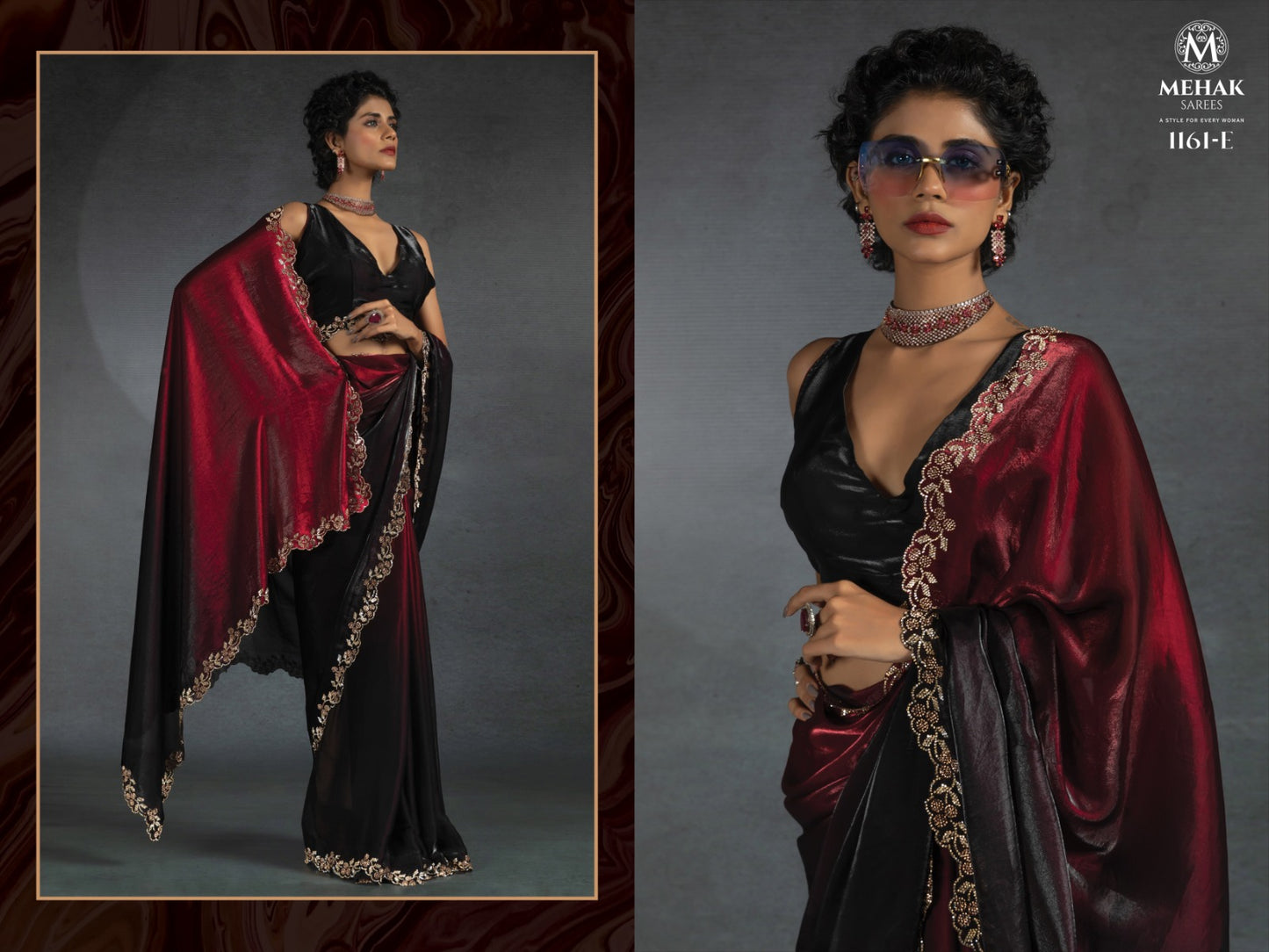 1161Abcde Mehek Satin Silk Sarees Wholesaler