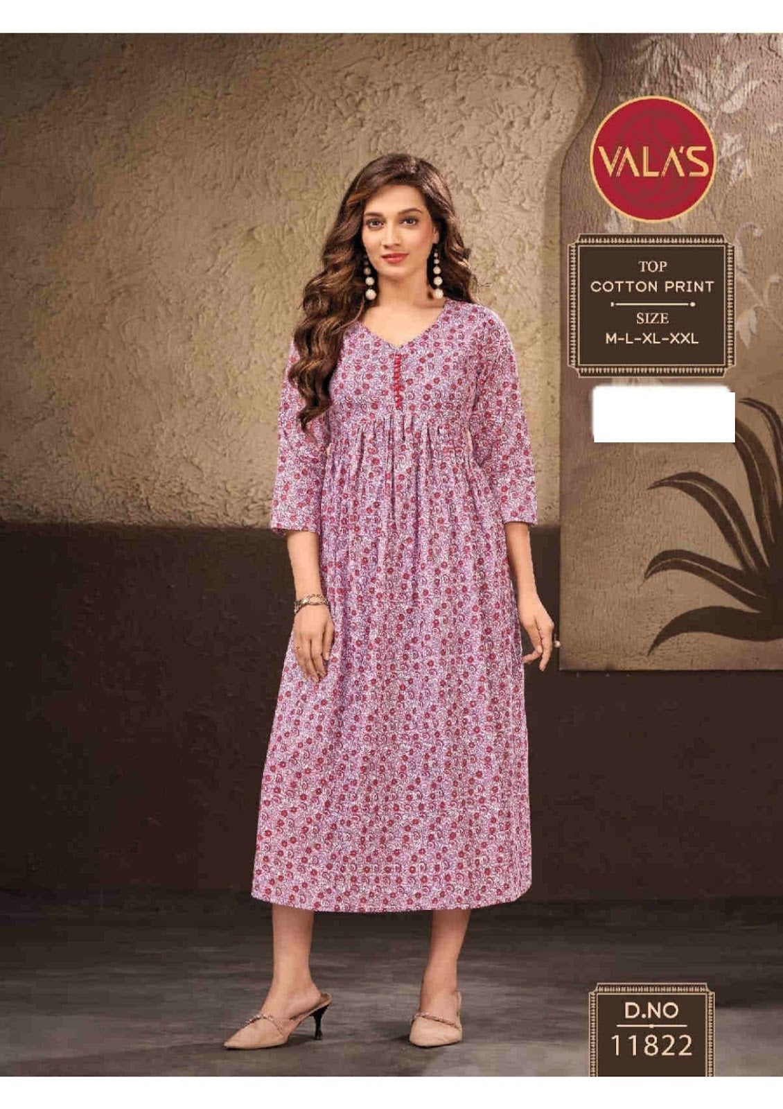 11822 Valas Cotton Anarkali Kurtis Exporter Ahmedabad
