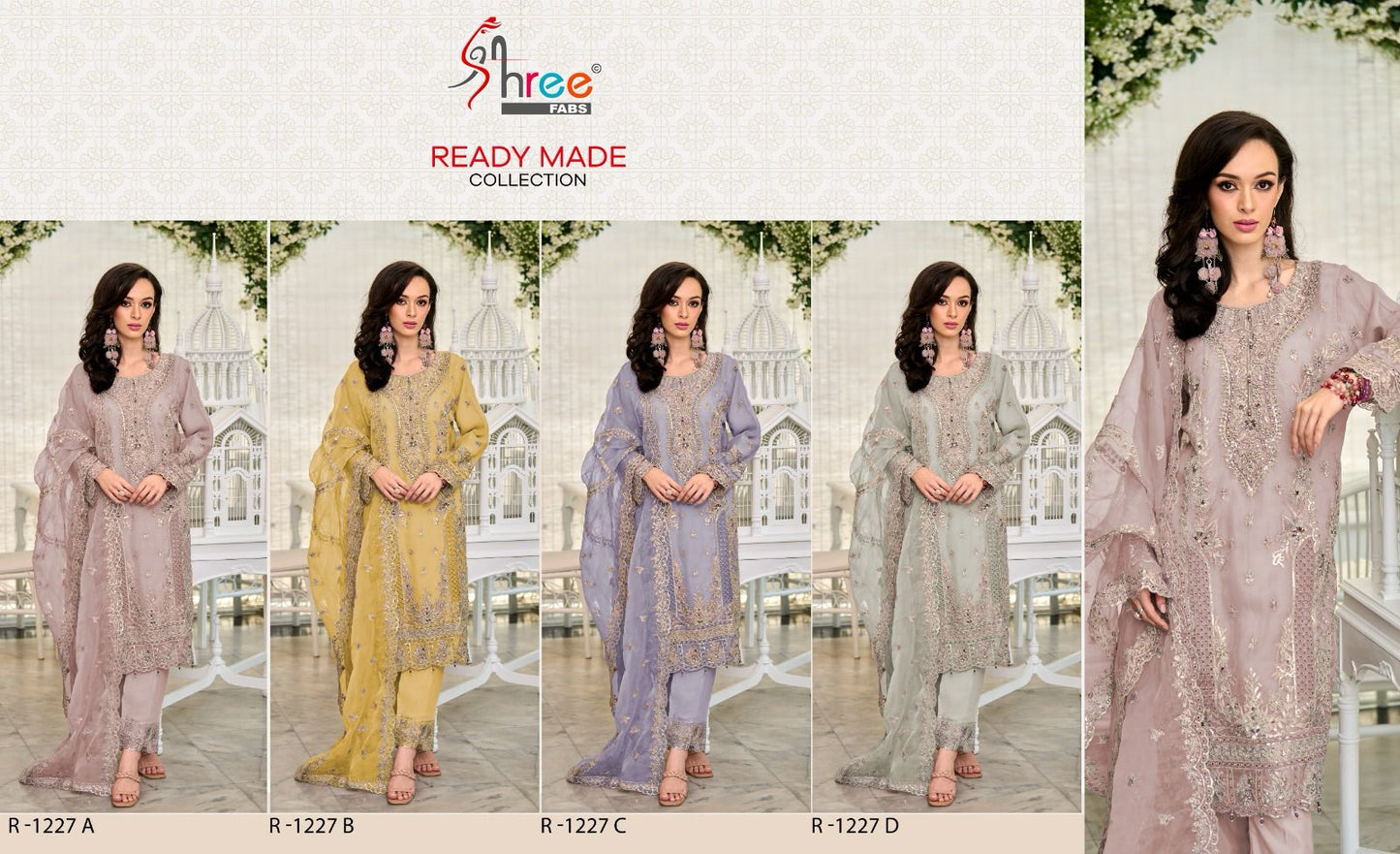 1227 Shree Fabs Organza Pakistani Readymade Suits