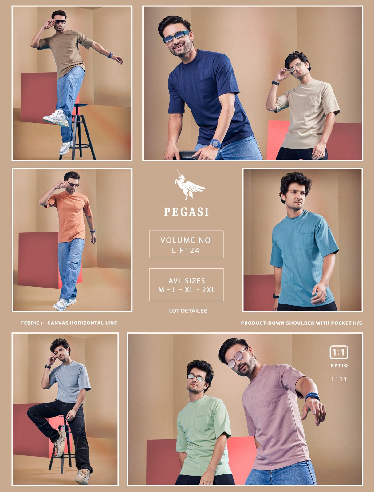 124 Pegasi Canvas Mens Tshirts Manufacturer Gujarat