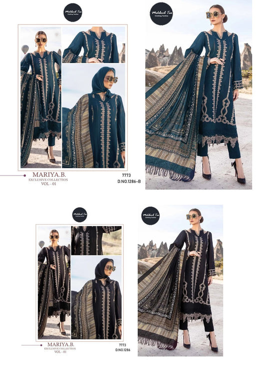 1286 Ab-Mariya B Exclusive Collection Vol 1 Mehboob Tex Rayon Cotton Pakistani Salwar Suits Manufacturer Gujarat