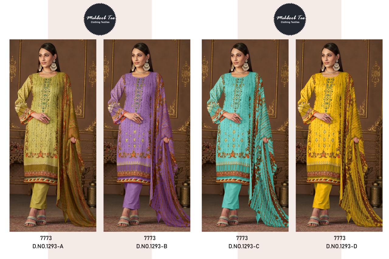 1293Abcd Mehboob Tex Cotton Pakistani Salwar Suits Exporter India