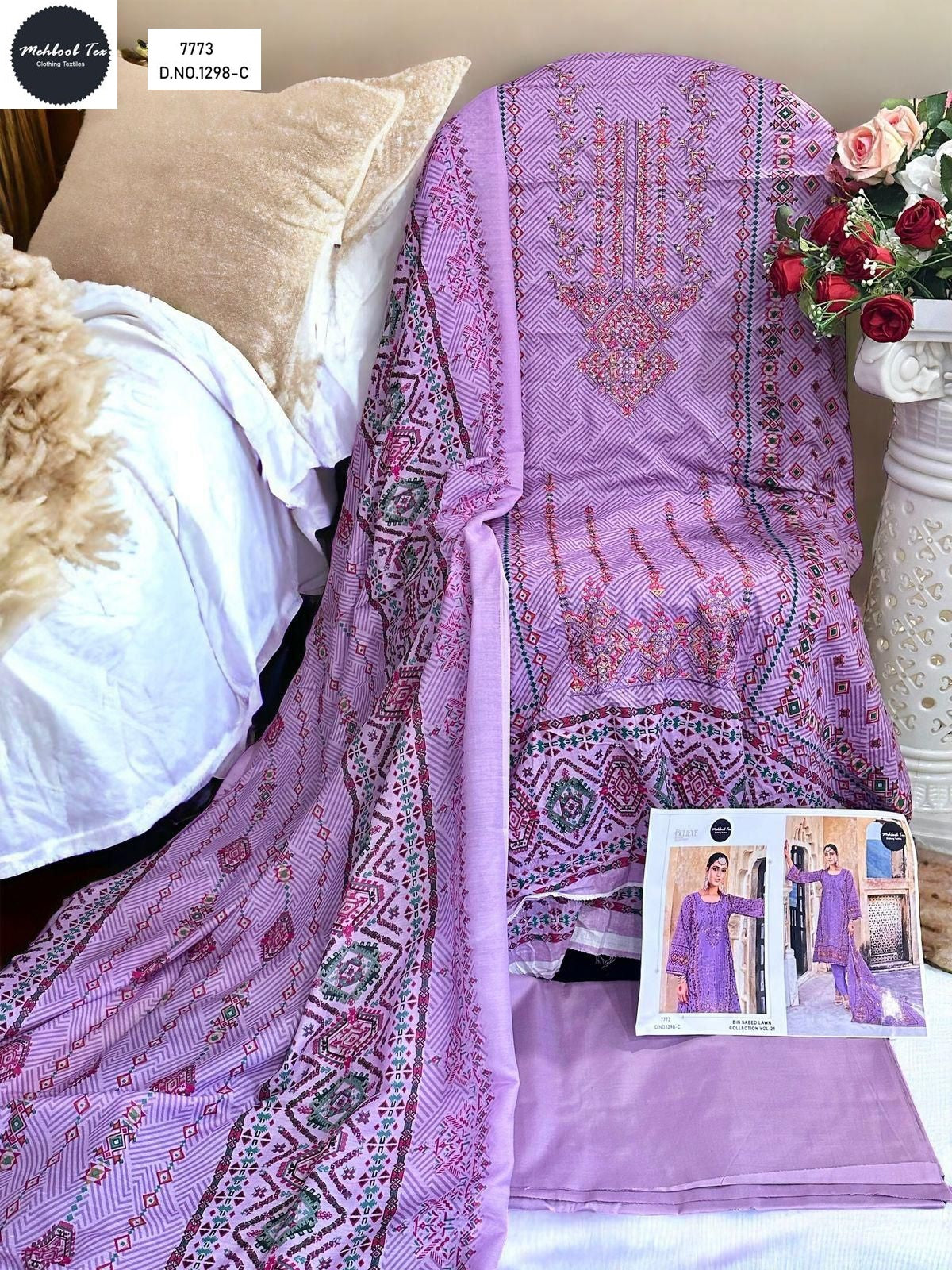 Bin Saeed Lawn Collection Vol 21 1298 Mehboob Tex Cotton Pakistani Salwar Suits Manufacturer India