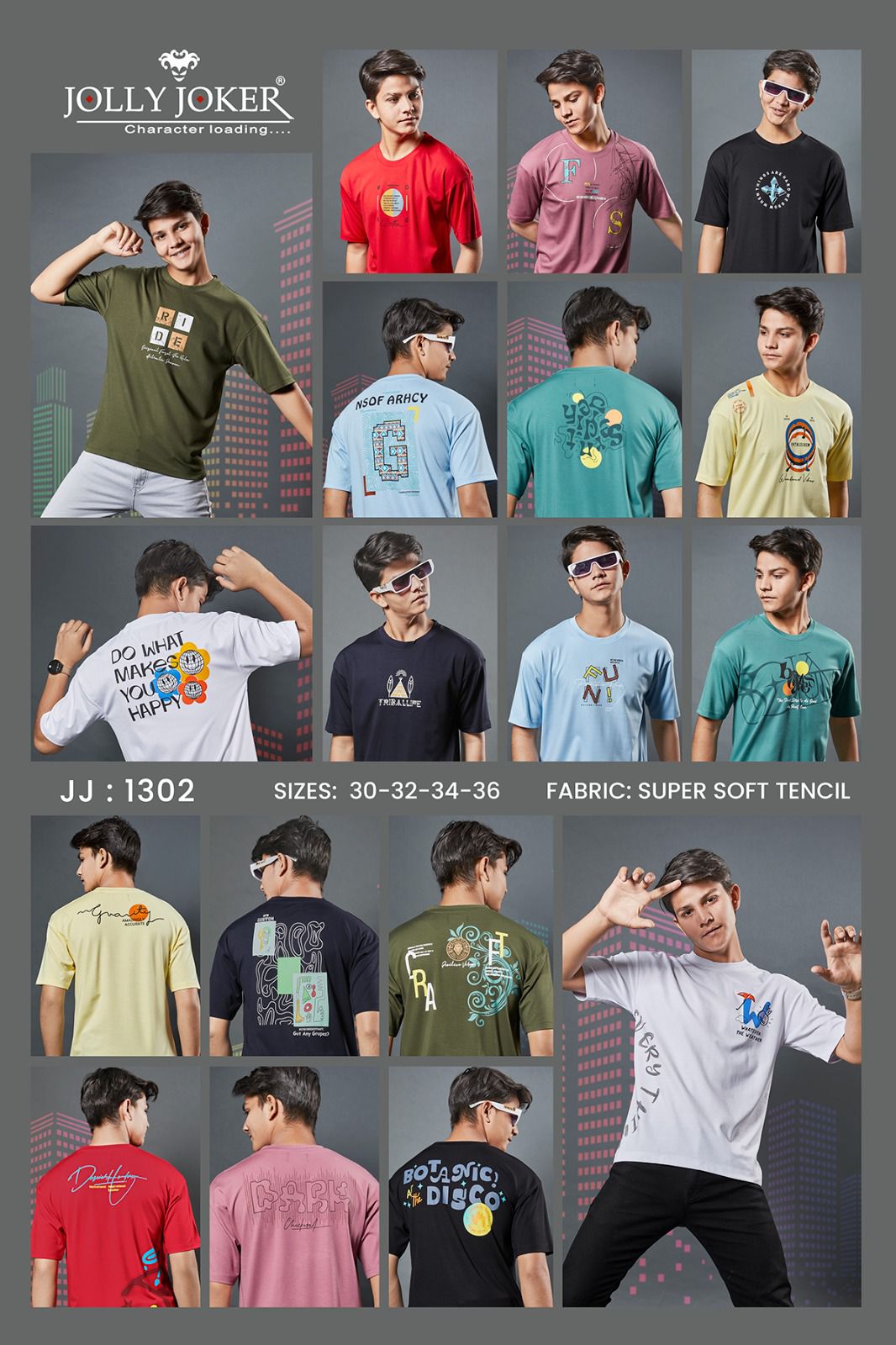 1302 Jolly Joker Tencil Lycra Boys Tshirt
