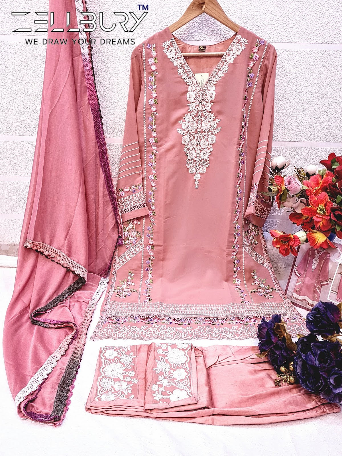 130 Zellbury Fox Georgette Pakistani Readymade Suits