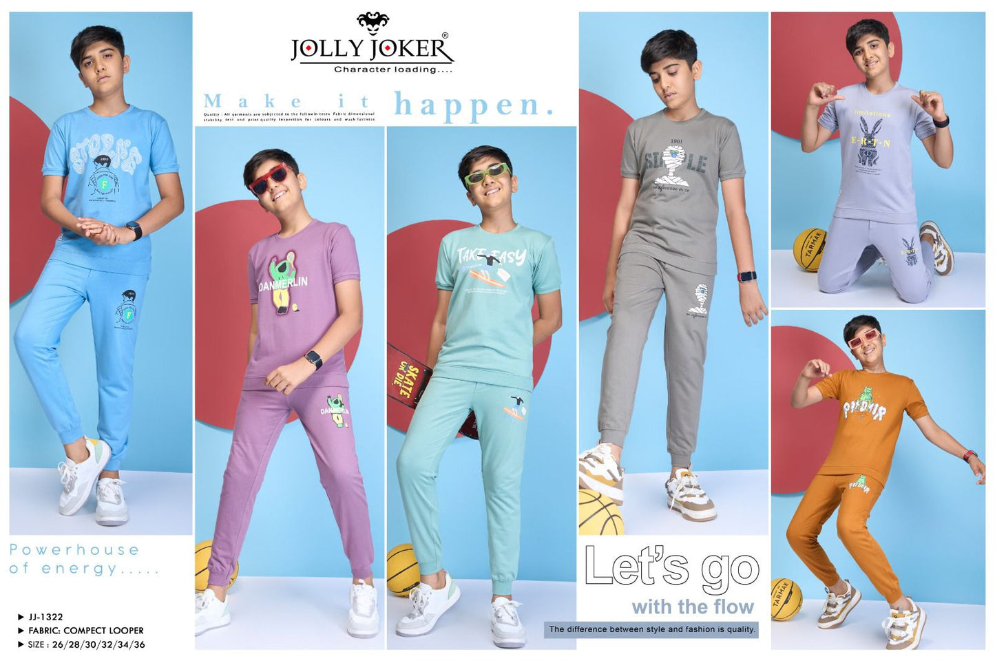 1322 Jolly Joker Looper Boys Pant Set Exporter Gujarat