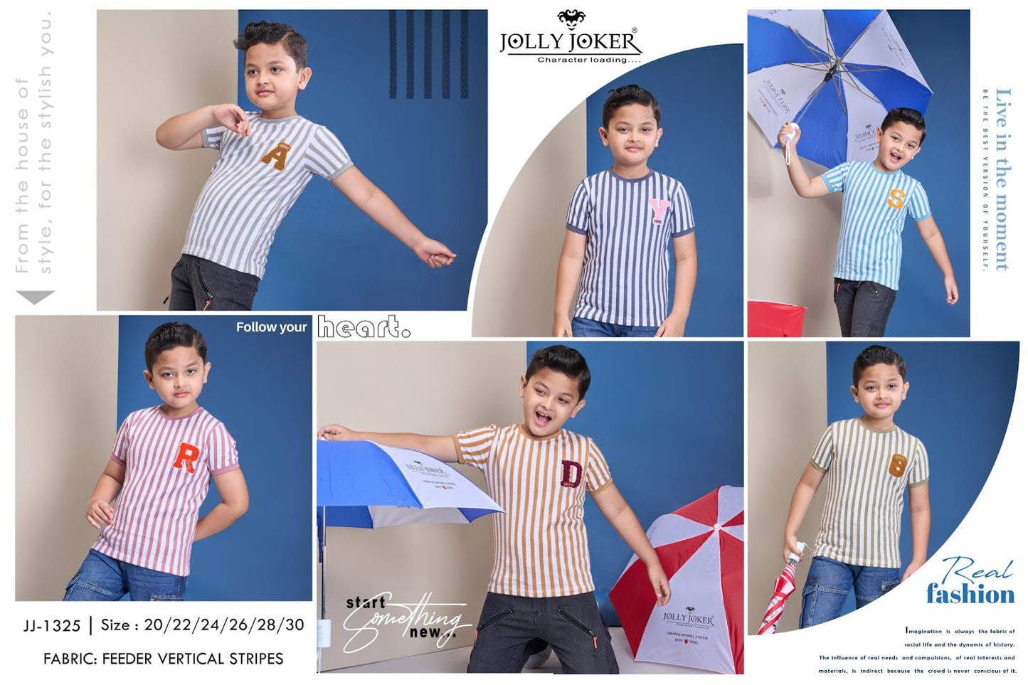 1325 Jolly Joker Vertical Boys Tshirt Wholesale