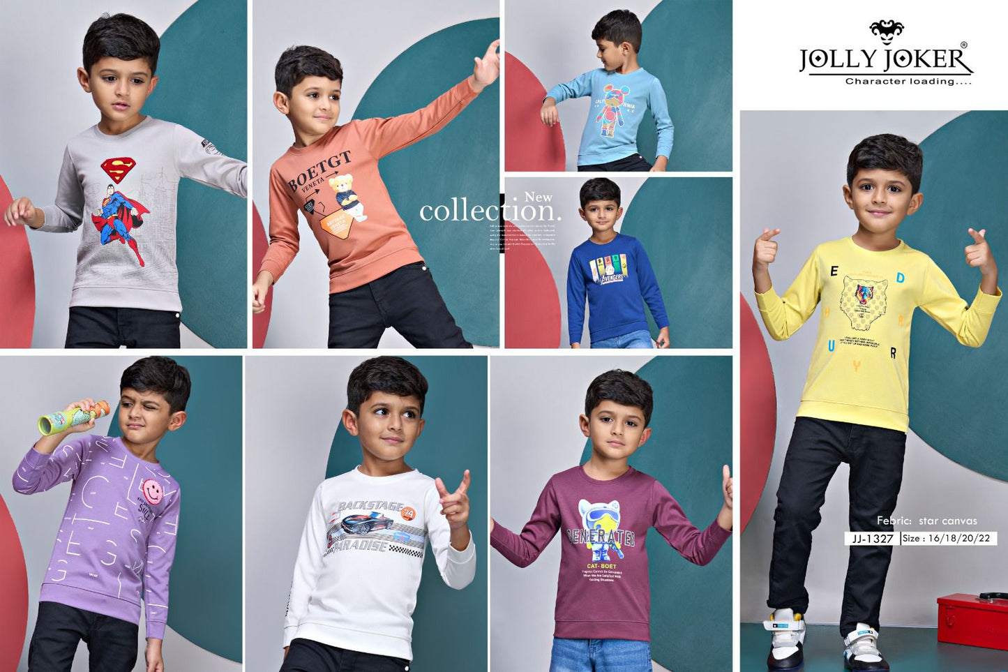 1327 Jolly Joker Canvas Boys Tshirt Wholesaler Ahmedabad