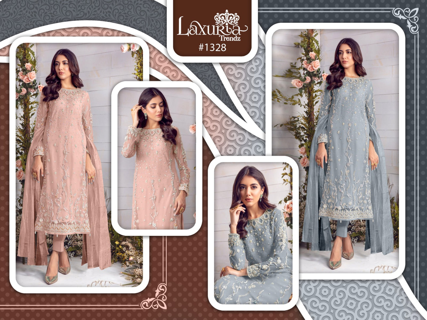 1328 Laxuria Trendz Georgette Pakistani Readymade Suits