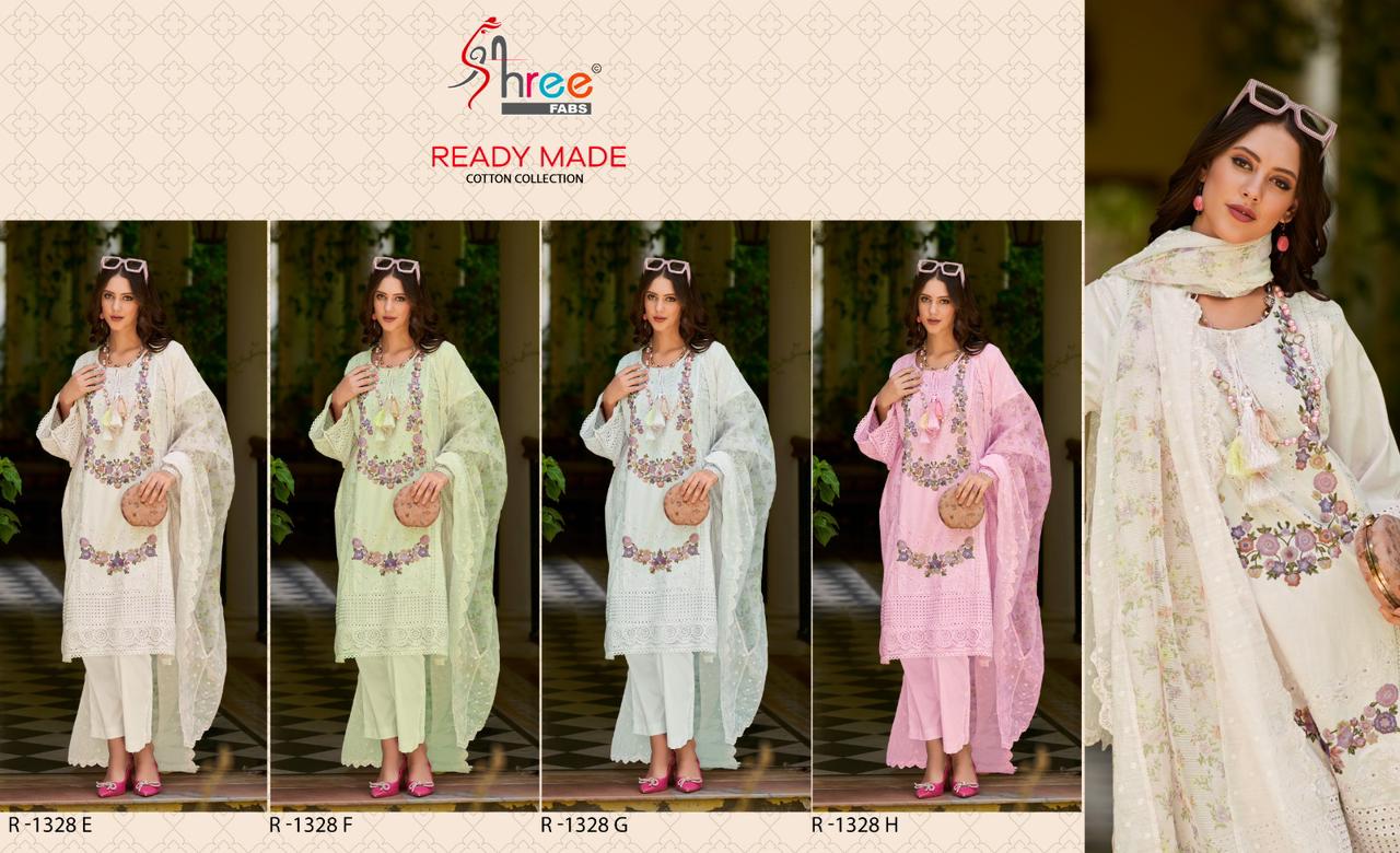 1328 Shree Fabs Organza Pakistani Readymade Suits Wholesale Price
