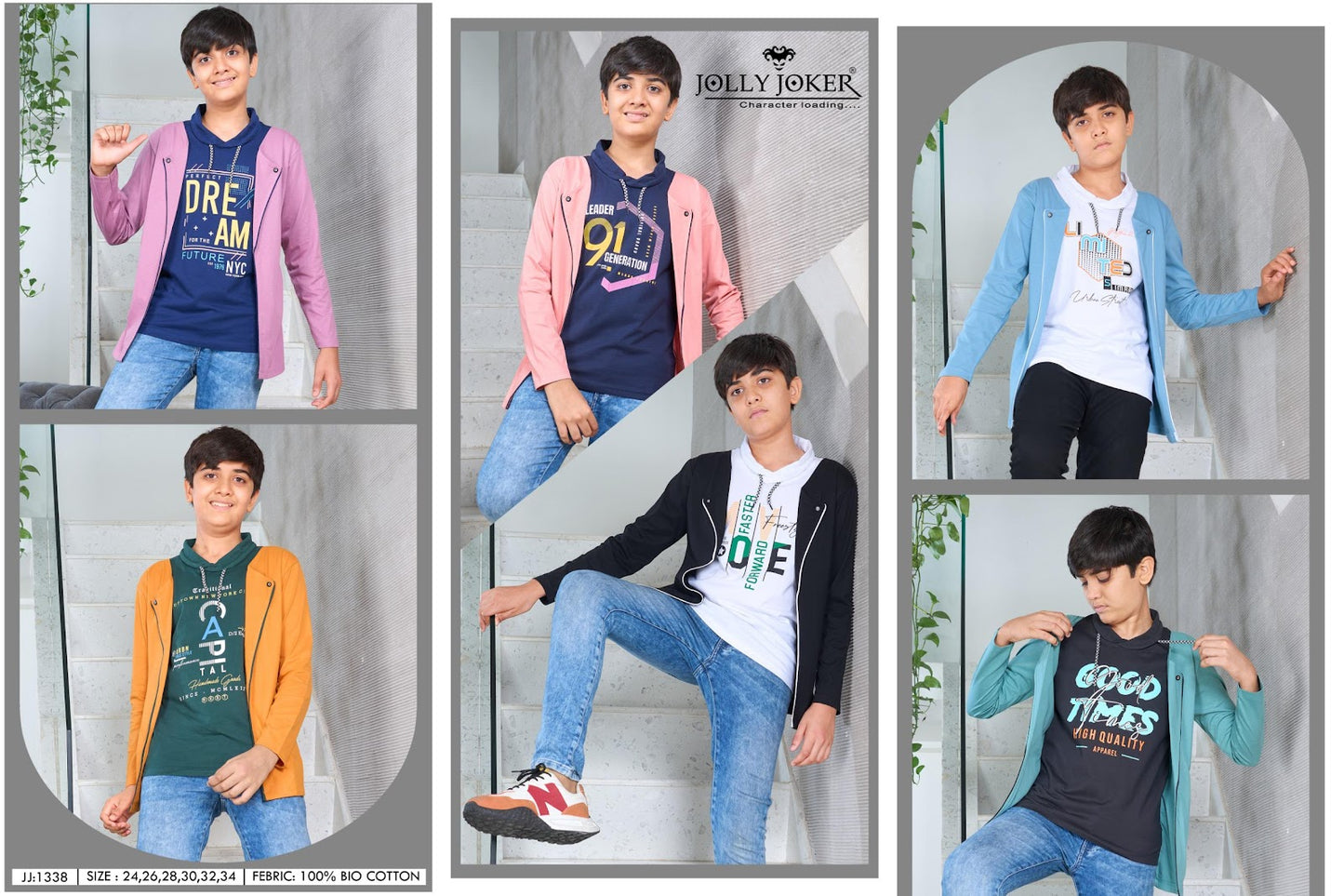 1338 Jolly Joker Bio Cotton Boys Tshirt Supplier Ahmedabad