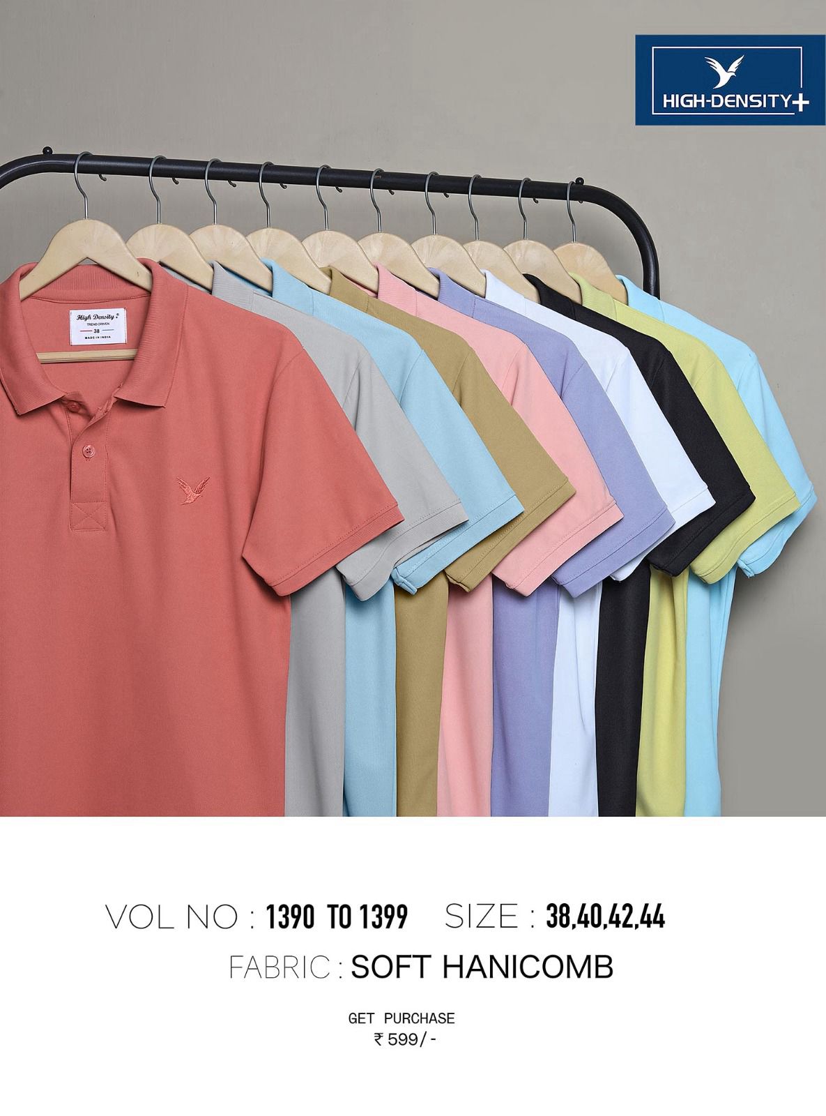 1390-1399 High Density Honey Comb Mens Tshirts Exporter