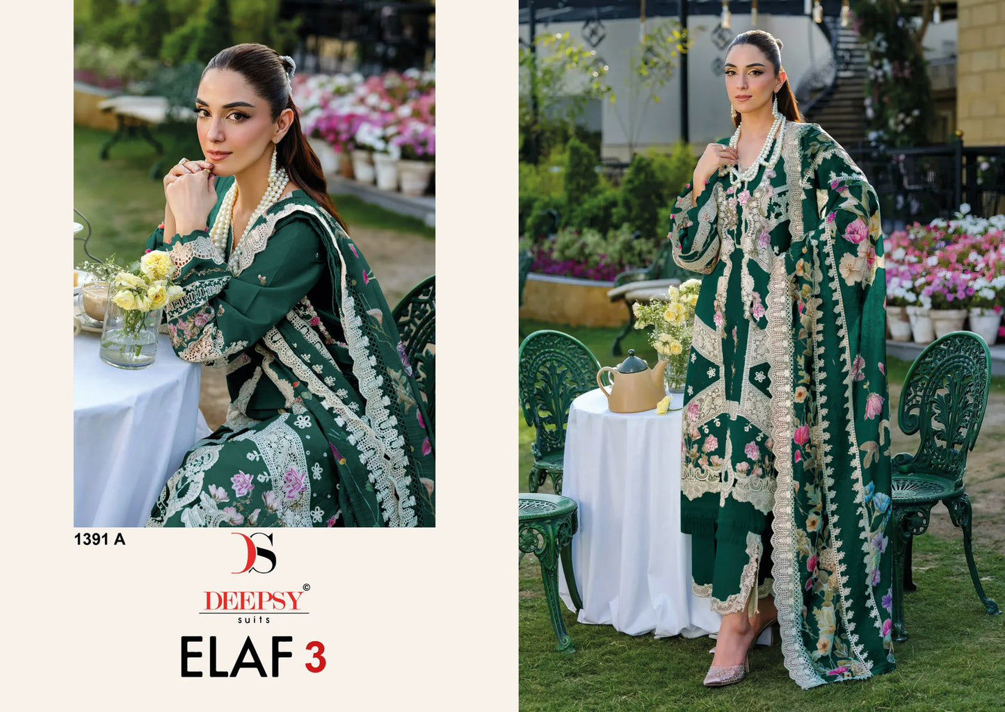 1391 Abcd Elaf 3 Deepsy Cotton Pakistani Patch Work Suits Wholesaler Gujarat