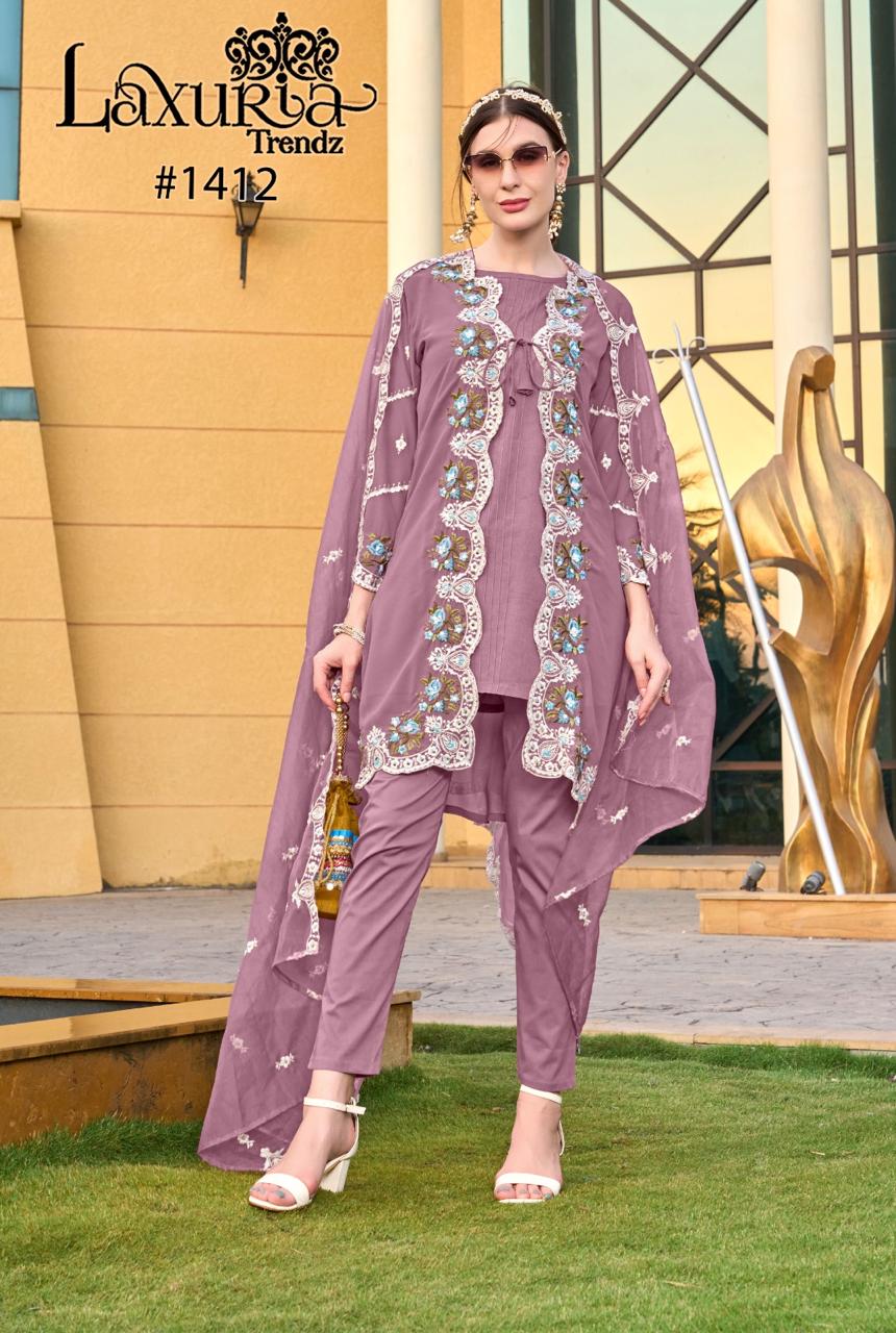 1412 Laxuria Trendz Fox Georgette Pakistani Readymade Suits Manufacturer India