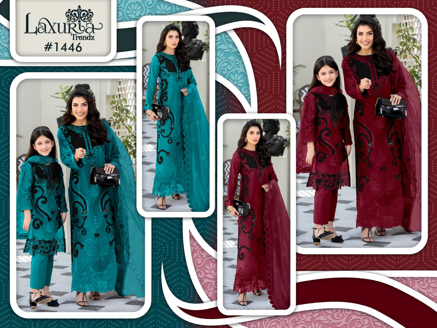 1446 Laxuria Trendz Georgette Pakistani Readymade Suits Manufacturer India