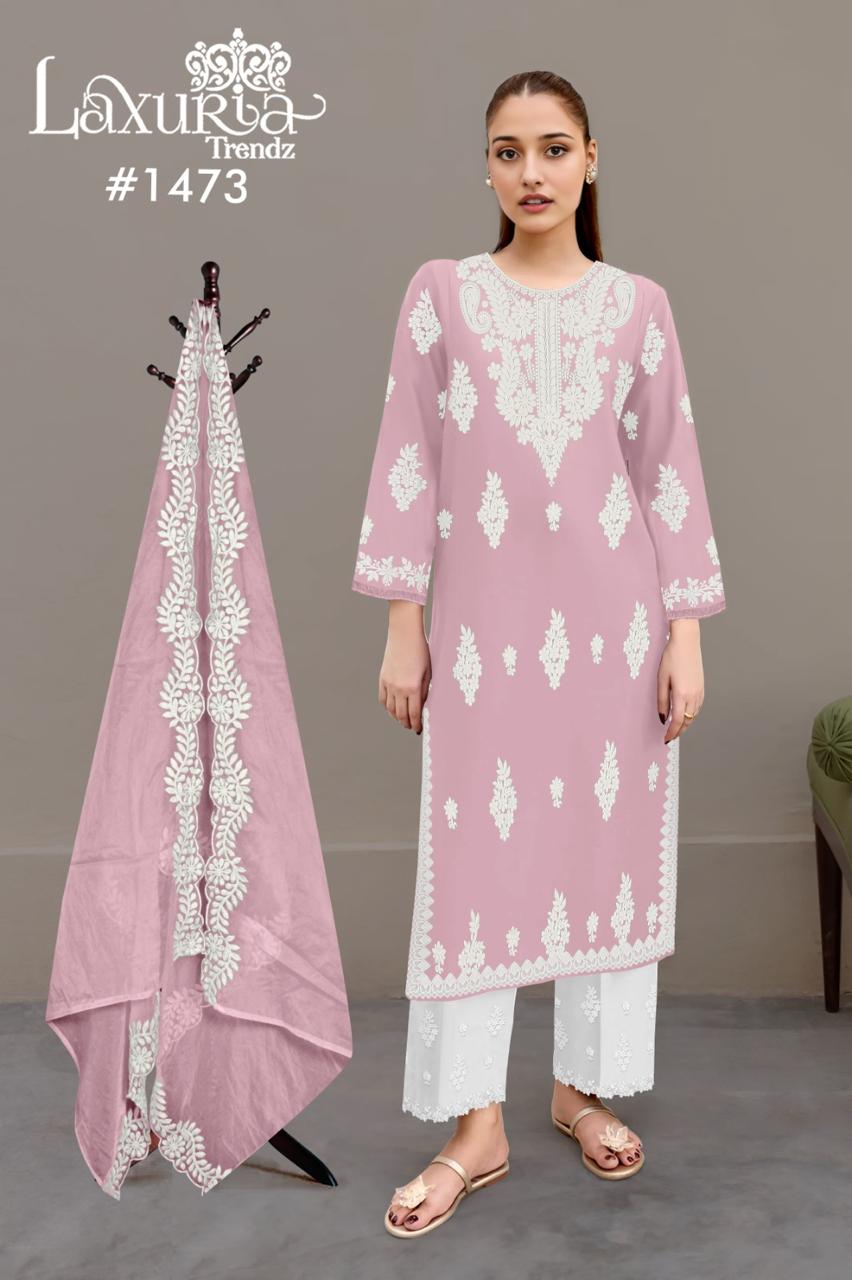 1473 Laxuria Trendz Faux Georgette Pakistani Readymade Suits Manufacturer India