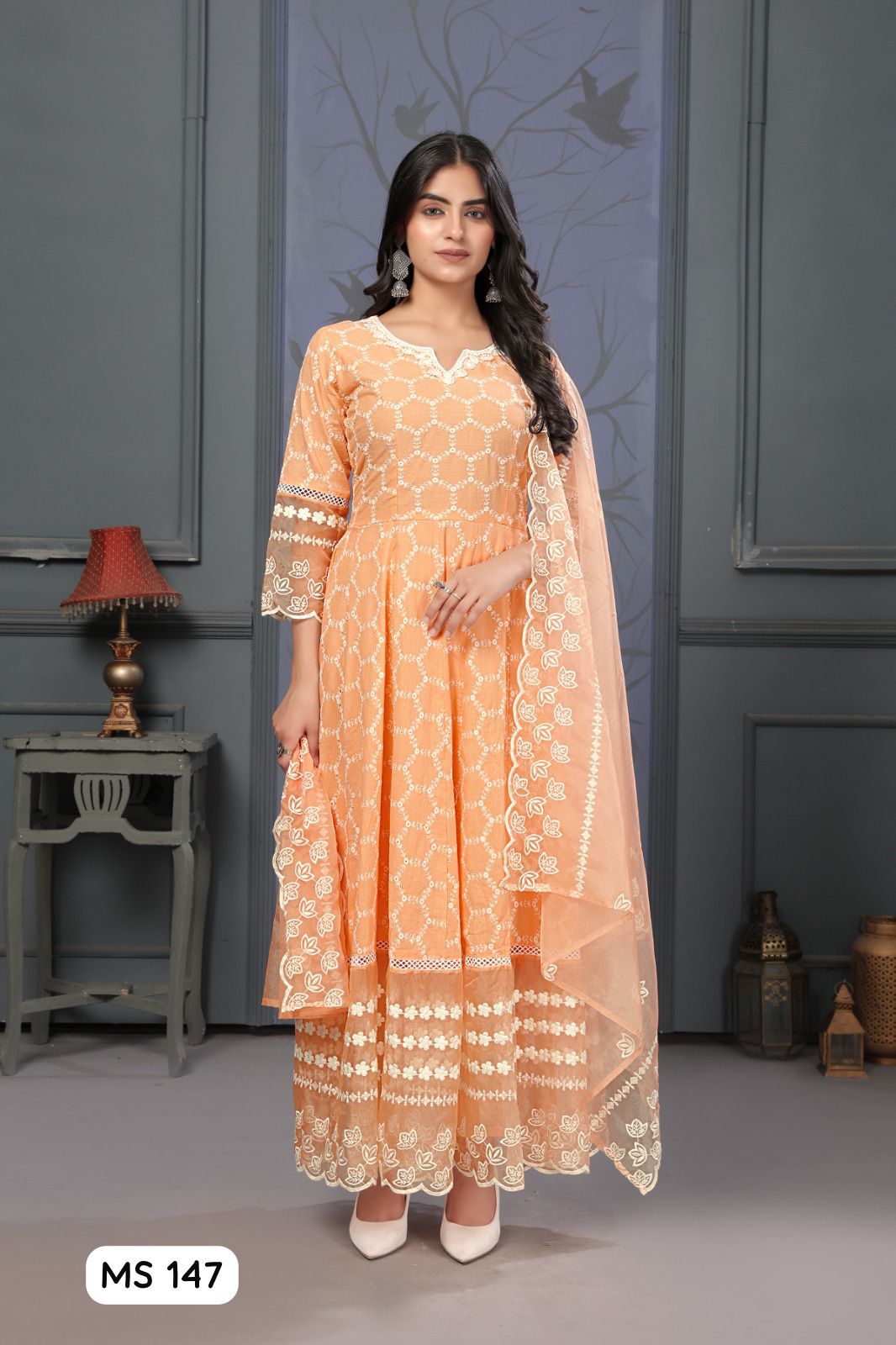 147 Ladyv Cotton Readymade Pant Style Suits Wholesaler India