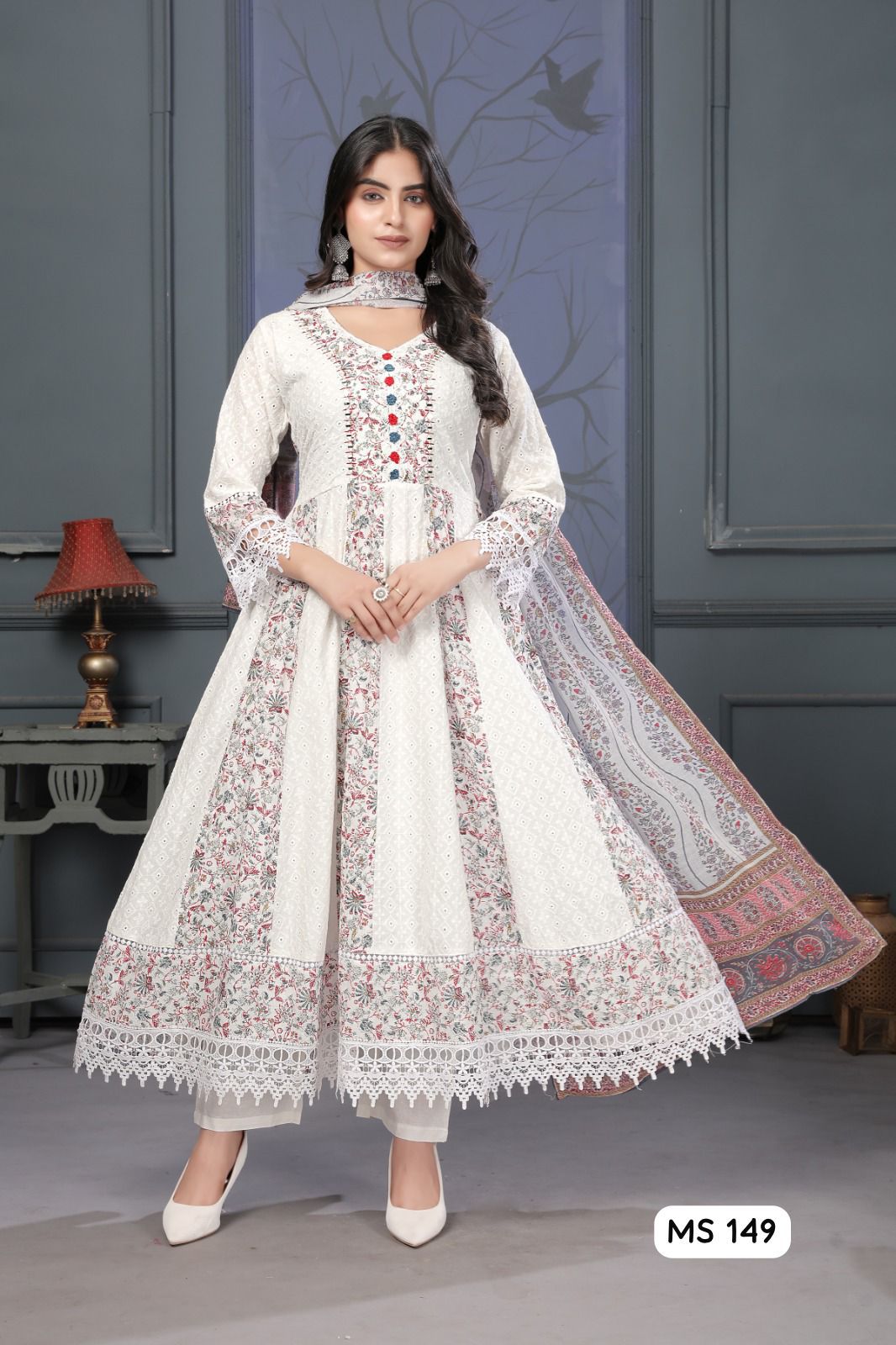 149 Ladyv Cotton Readymade Pant Style Suits Manufacturer Gujarat