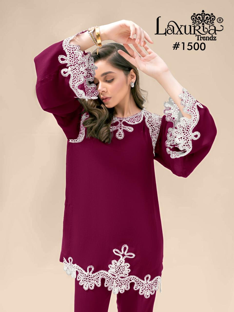 1500 Laxuria Trendz Vichitra Silk Pakistani Readymade Suits Wholesale Price